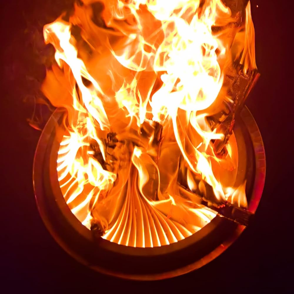 Rauchfreie Feuerstelle 19 Zoll, Tragbare Kamine für Camping auf der Terrasse im Freien, Feuerstelle aus Edelstahl 304 mit Abnehmbarer Aschepfanne,mit 1 Kaminzange 2 Krallenhandschuhe 1 Tragetasche