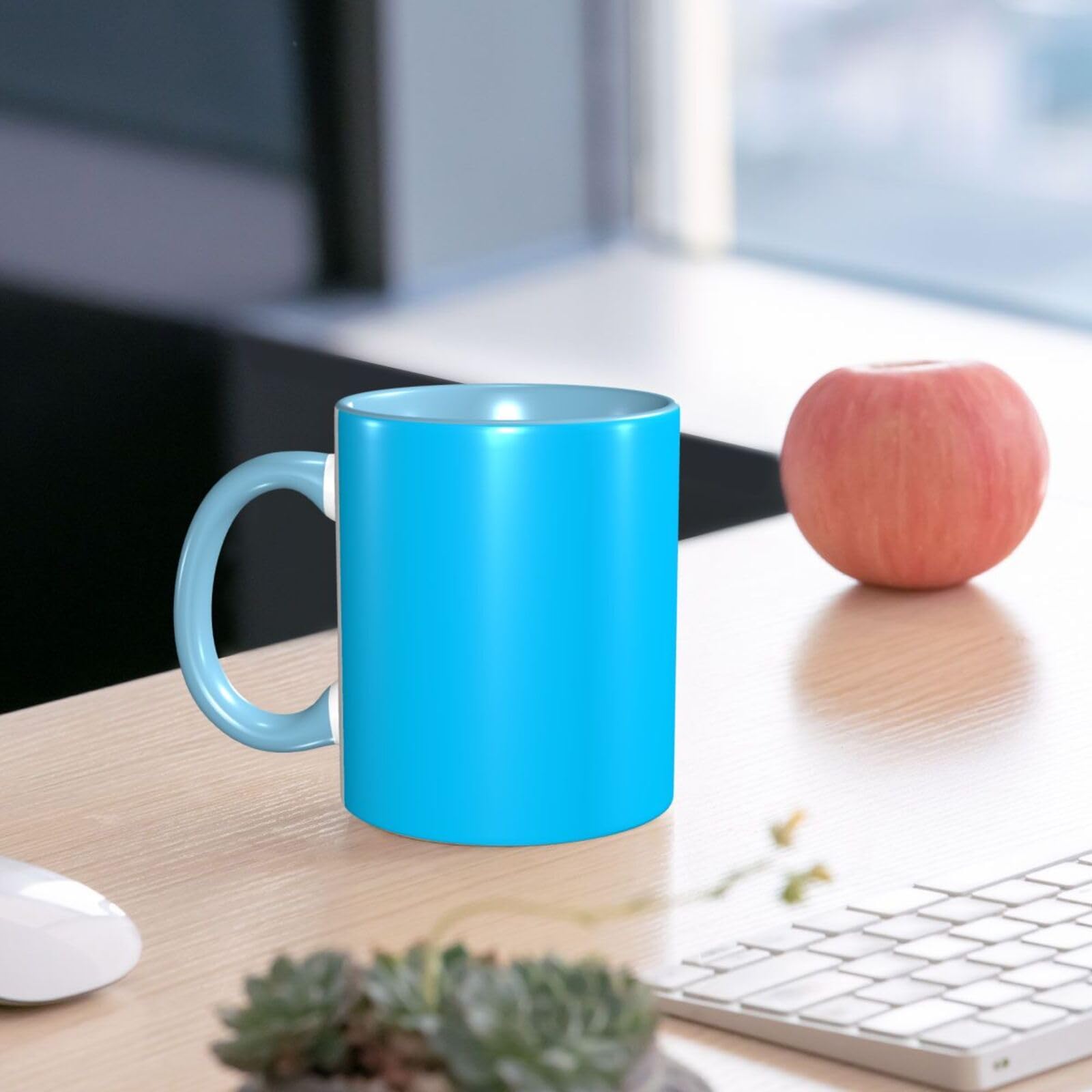 Amazon.com: Sky Blue Classic Mugs ceramic mug Suitable for