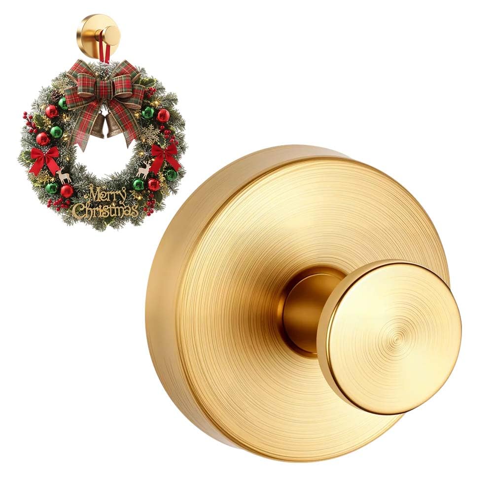 No Hardware Garland Hanger, Front Door Garland Hanger, Gold, 1
