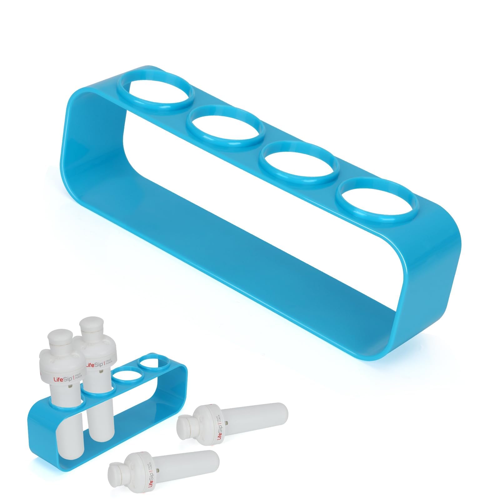 WIBOND 4 Holes Holder for Cirkul Flavors Cartridges, Durable Cirkul Cartridge Holder for Water Bottle, Keep Cartridges Dry & Accessible, Space-Saving
