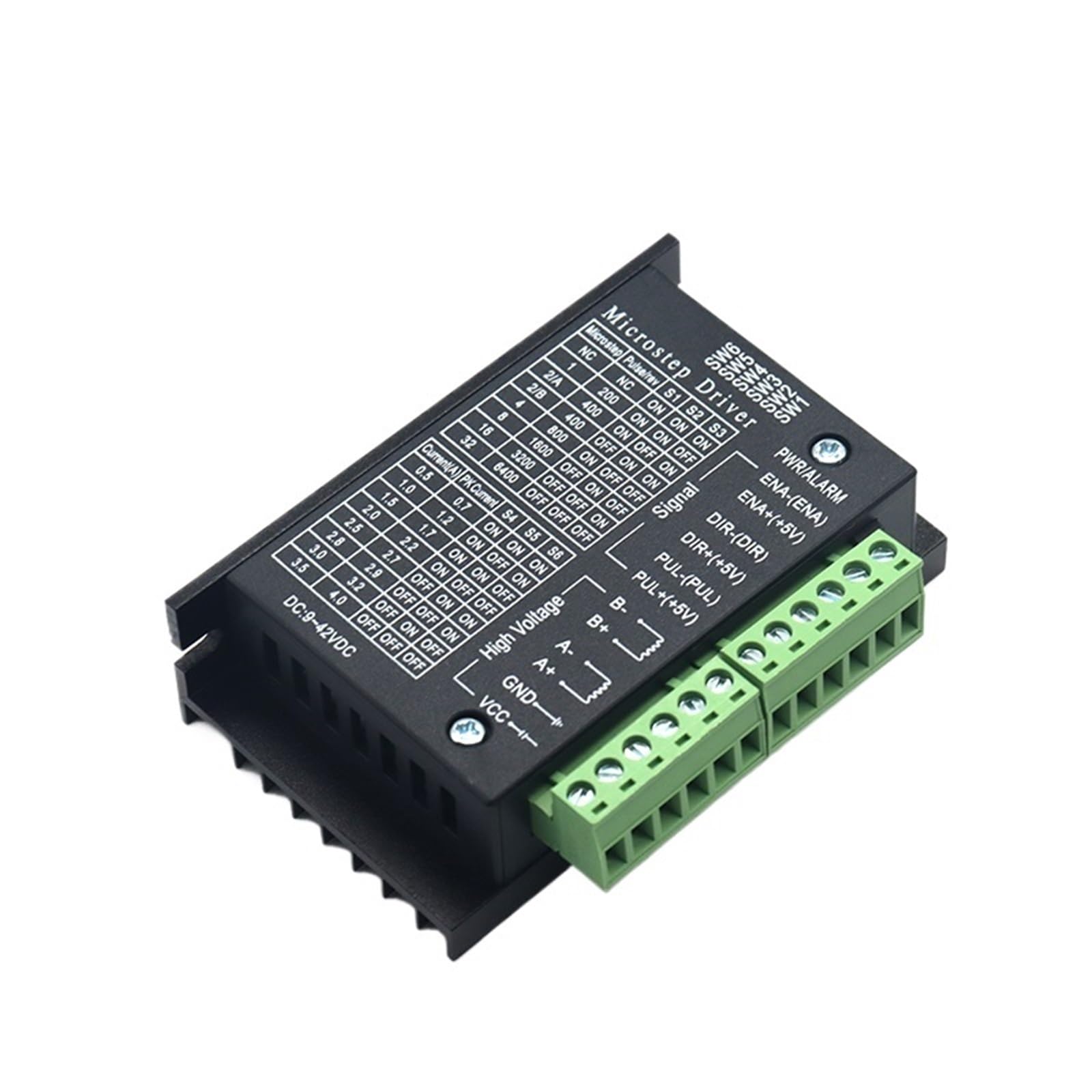 Sterownik silnika krokowego do frezarki do drewna TB6600 42/57/86, 32 segmenty, ulepszona wersja, 4.0 A, 9-42 V DC, zestawy frezarskie