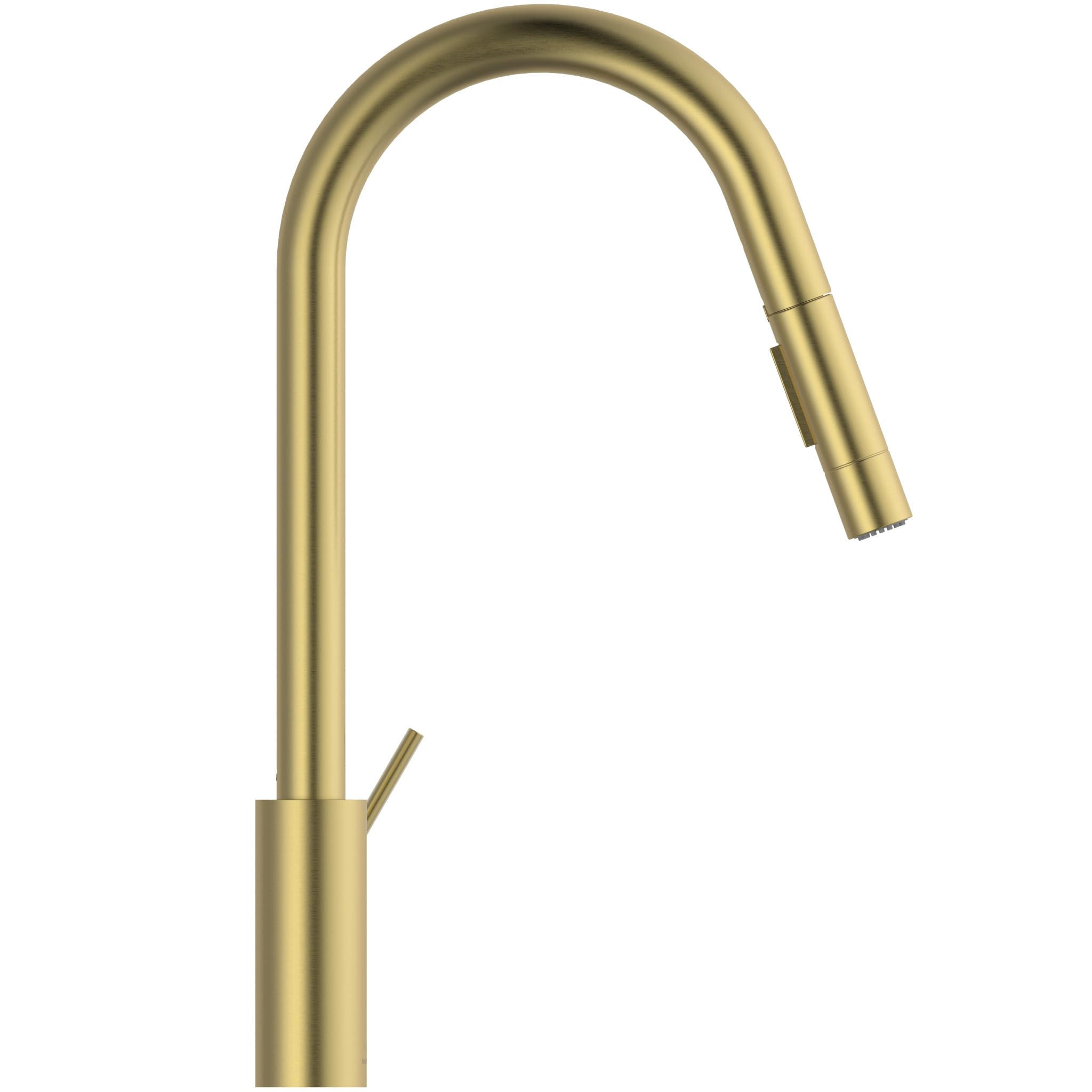 Ideal Standard – Gusto Monomando de cocina, Caño redondo en C, con rociador extraíble y dos modos de chorro, caño giratorio 360°, fácil de instalar con fijación EasyFix+, Oro Cepillado