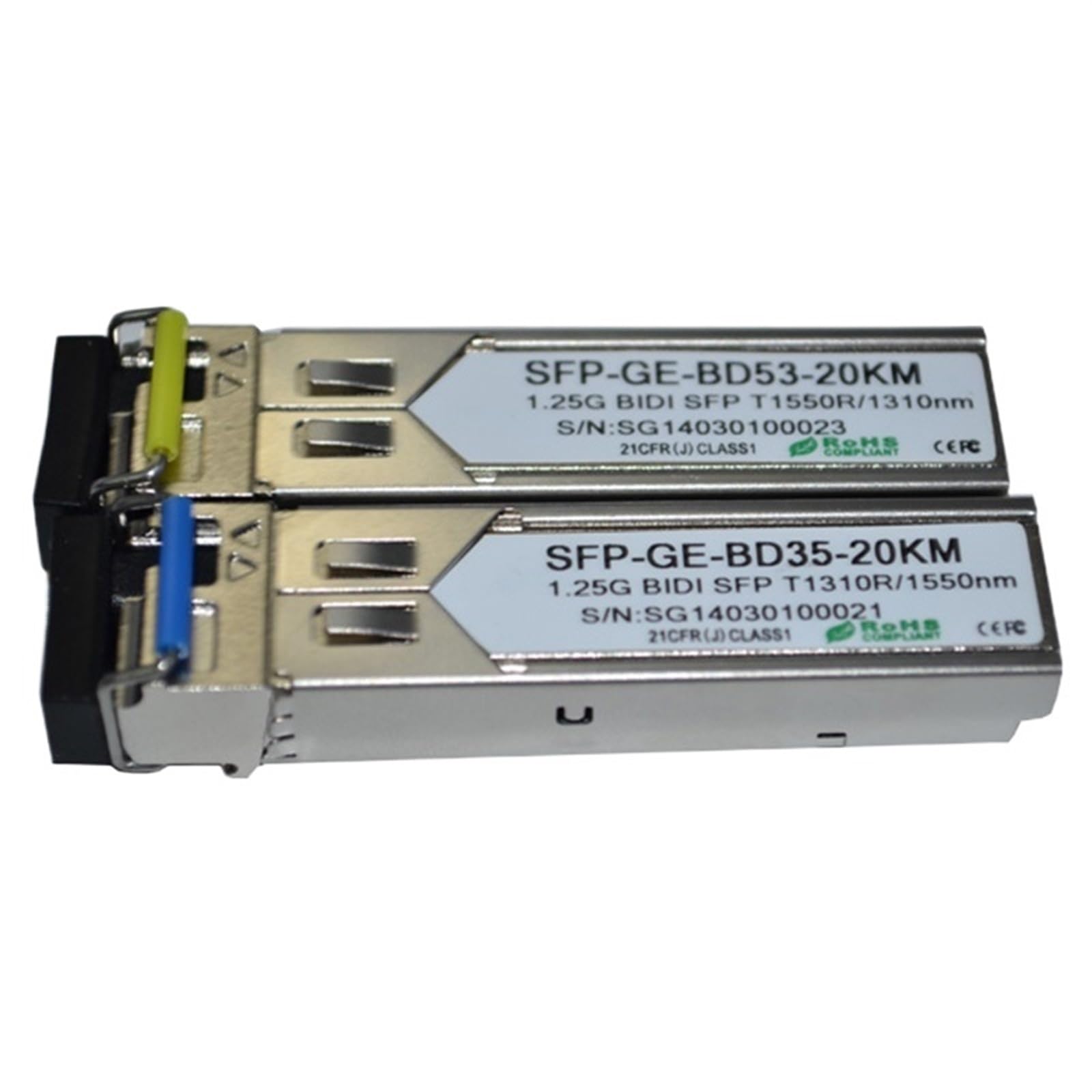 ! Światłowód 1.25G 1310nm/1550nm 20km LC/SC DOM WDM SFP Transceiver