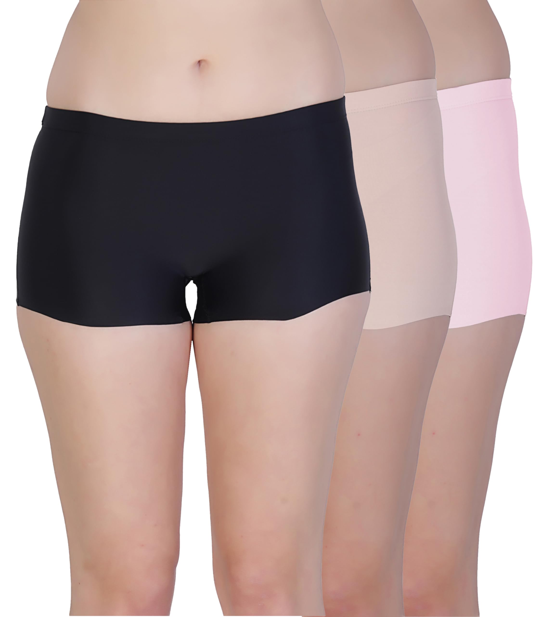 curvy fashion Women's Boy Short Seamless Panty Combo 3 Pcs-picture-22