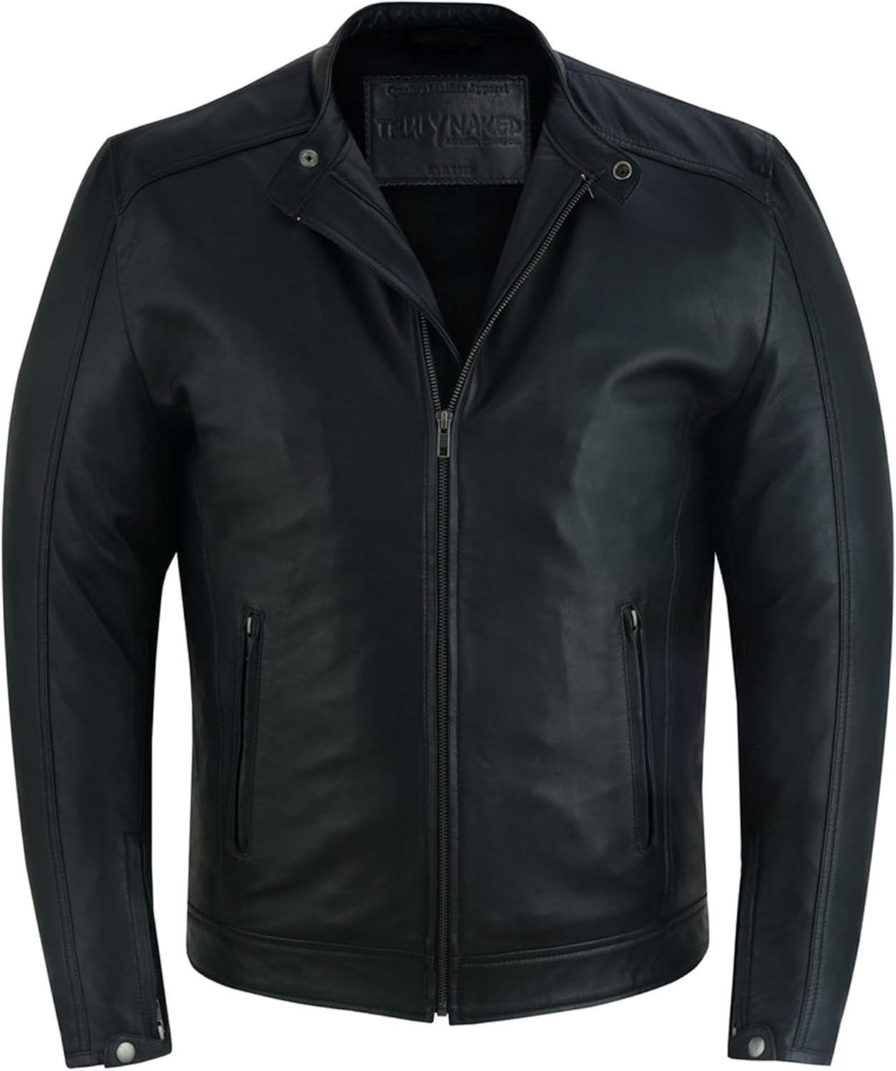 Daniel Smart Men Motorcycle Lambskin leather Jacket Classic Black Biker Leather Jacket Fully Lined and Durable.