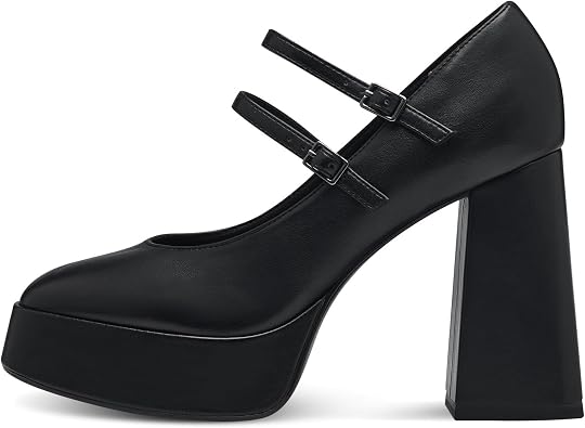 Tamaris Women's Vegan Block Heel Strappy Pumps