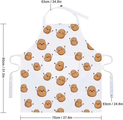 Miniatura 3 de Babero de cocina unisex con bolsillo, impermeable, lavable a máquina, para jardín, restaurante, manualidades