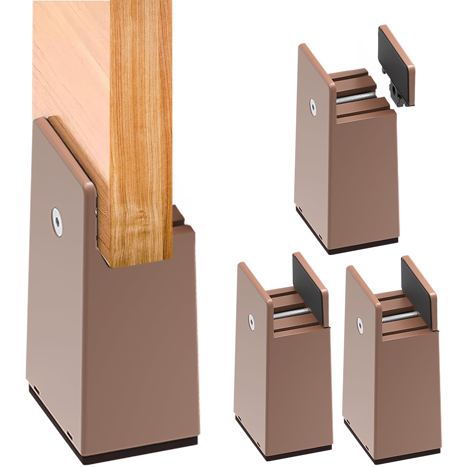 4 piezas de elevación de muebles 10 cm, elevación de mesa ajustable, elevación de silla, elevación de cama, elevador de muebles, elevador de sofá, elevador de mesa, elevación de cama para