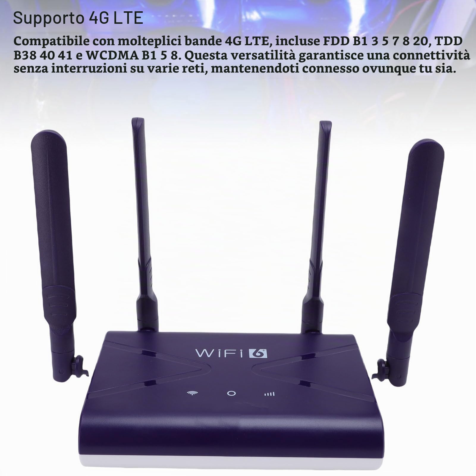 Dpofirs Router da Gioco WiFi 6, Router 4G 5G LTE con Slot per Schede SIM Fino a 32 Dispositivi, Adattatore di Rete Wireless Ad Alta velocità da 300 Mbps per PC per Laptop Telefonico