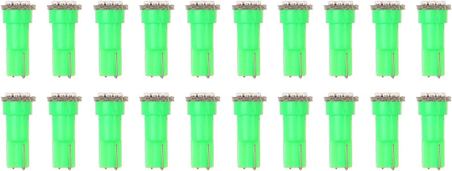 20x T5 17 74 73 Instrument Gauge Cluster Dash LED Bulbs Indicator Light (Green)