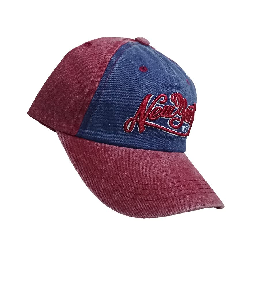 Image of Adjustable Soft Cotton Denim Cap for Men Women Baseball Vintage Washed Distressed Hats Adjustable Stylish Cap Regular Fitted