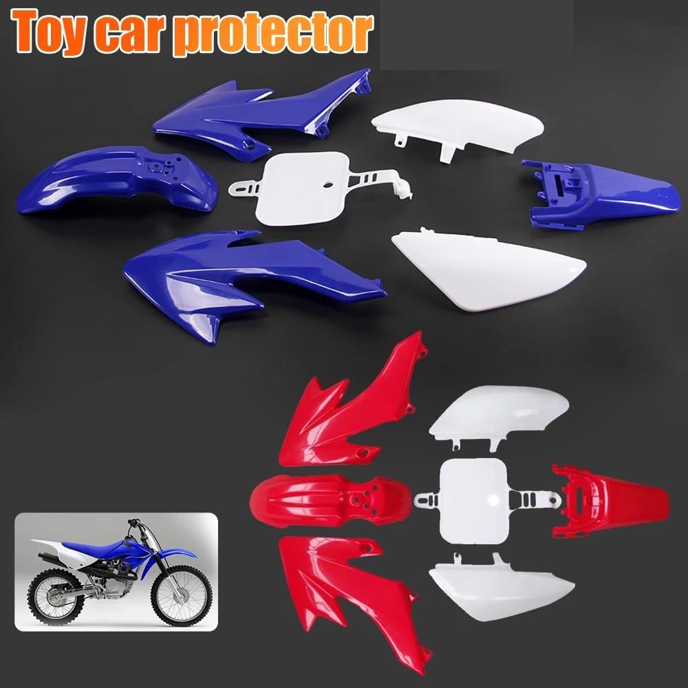 Carenature Set di carenature in plastica per moto da cross, pit bike, 7 pezzi, accessori per motociclette completi per CRF 50