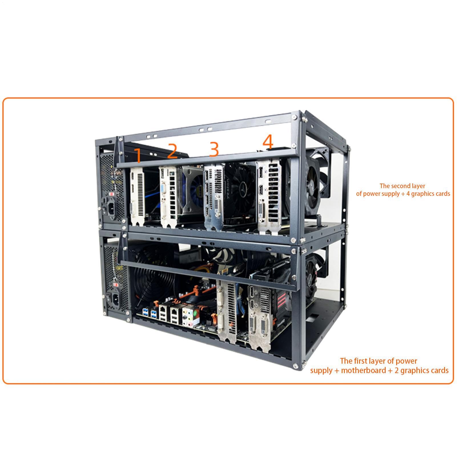 Case PC Compact - Case PC Nero A -Power Chassis Del Torre Di | Compatto | Case Del Computer Flusso D'Aria Efficiente, Supporto Della Scheda Madre ATX, Pannello Di Maglia, Ideale per Versio