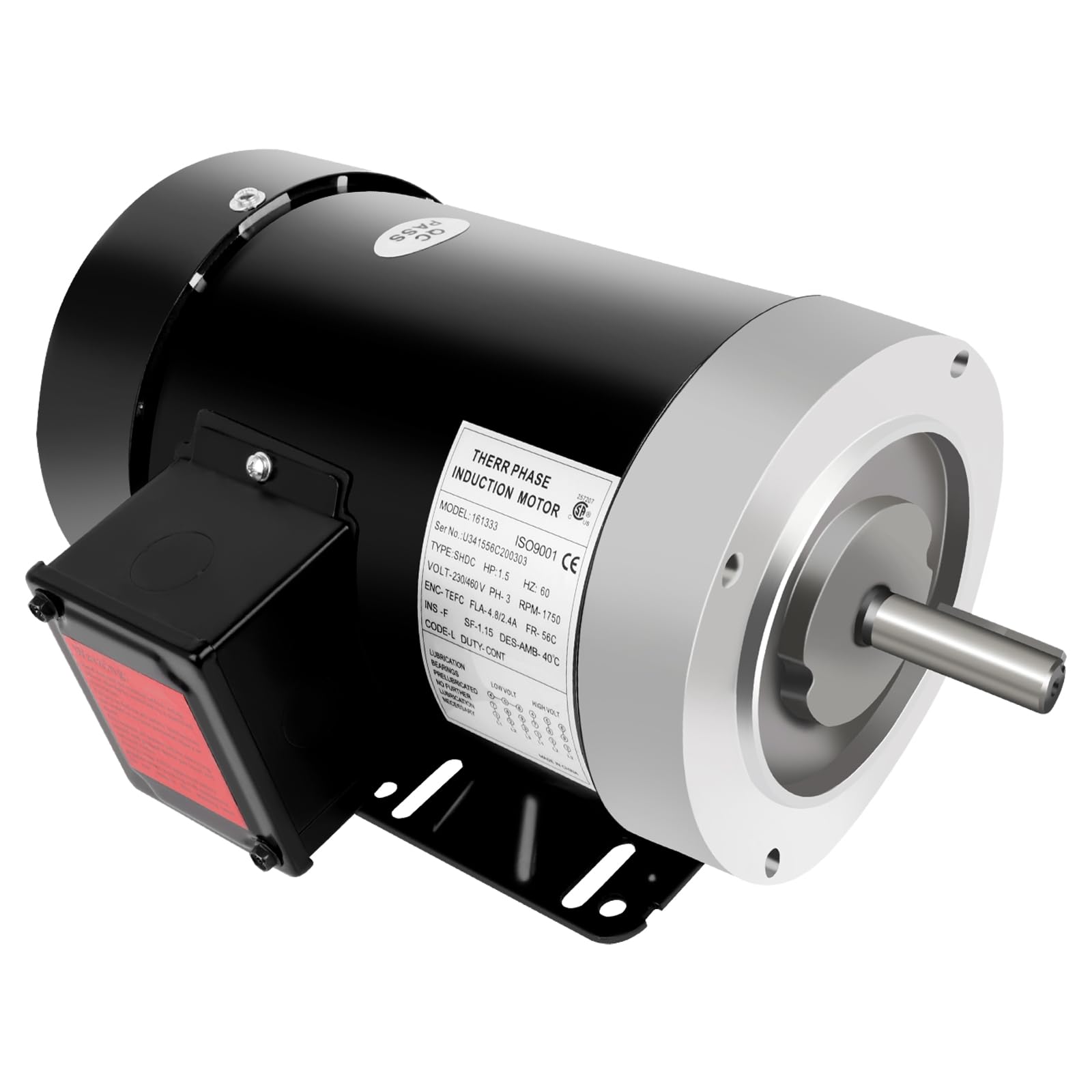 Amazon | 電動モーター 1.5HP、1725 RPM 汎用モーター、三相モーター 5