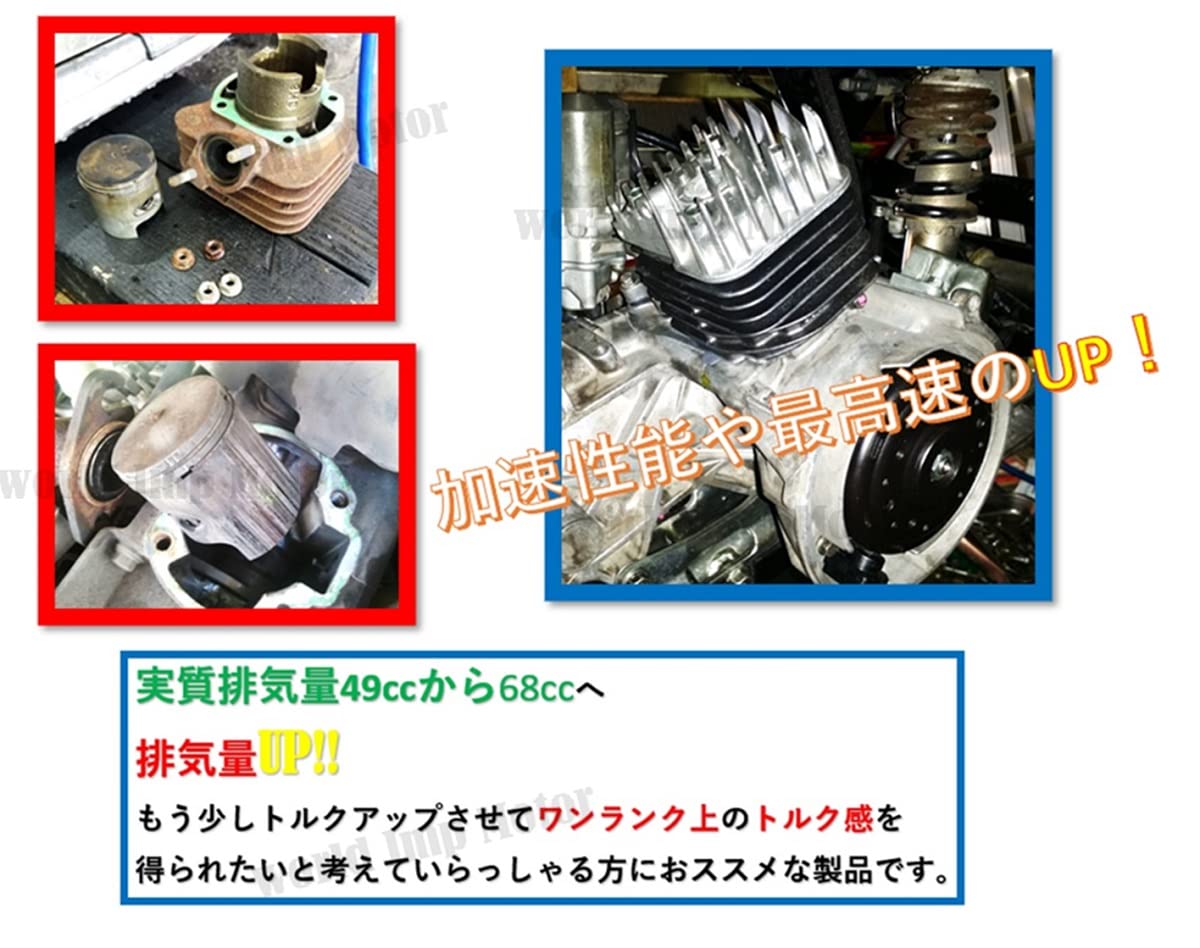 高品質エンジン/49cc排気ポート拡大仕様シリンダーキット ジャイロ系 楽天市場】【送料無料】【排気ポート拡大仕様】 STDシリンダー