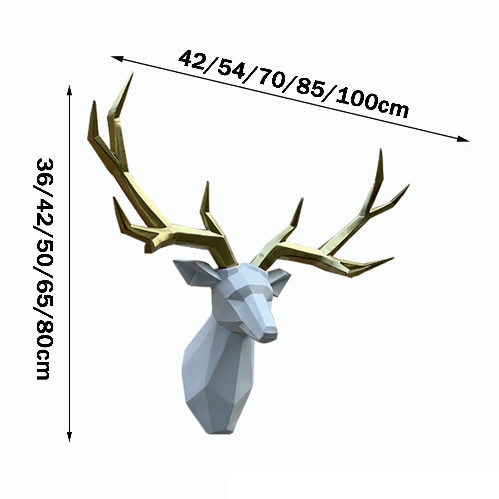 Bois De Cerf - Tête De Cervidé Avec Bois - Décoration Naturelle En Os & Bois - Occasion