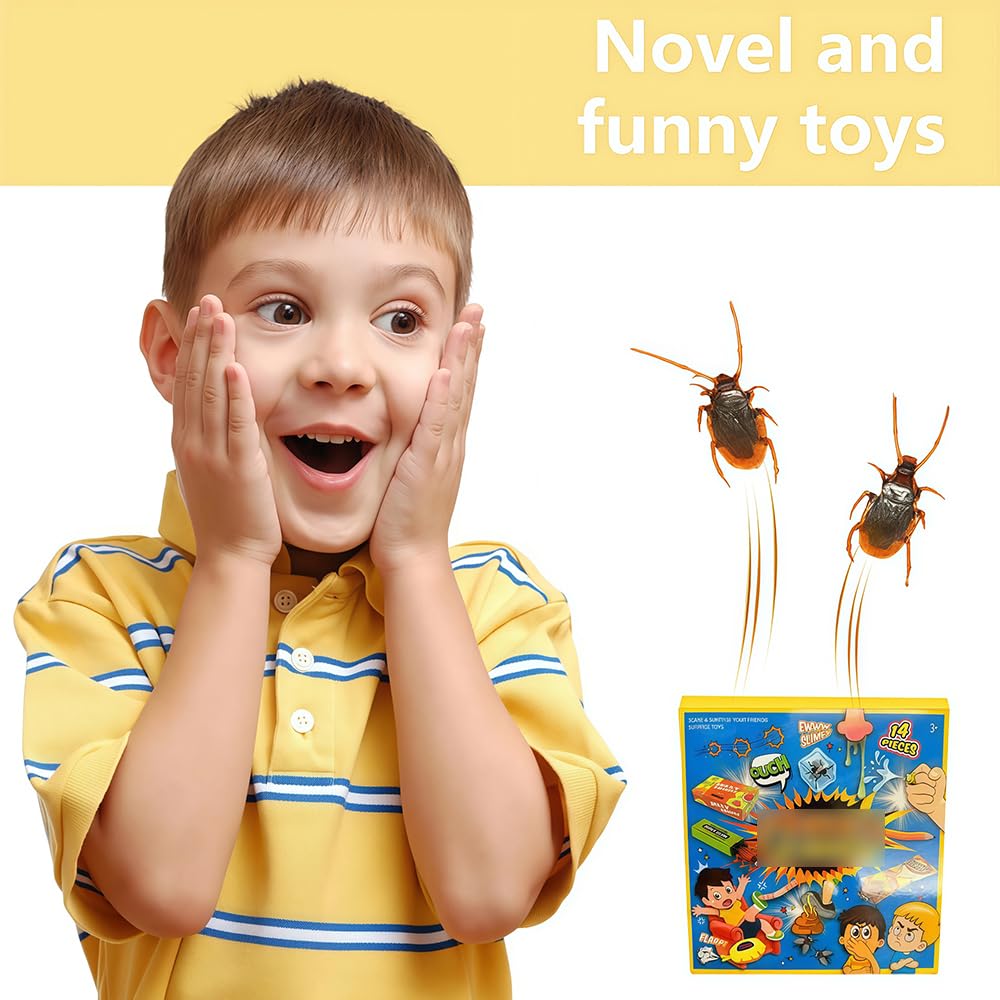 Prank Gift Box for Kids,QIANSSE 14Pcs Prank Kit with Funny Practical Jokes for Boys Girls Cool Prank Box Gifts for Friends Family Fun Gags for All Ages - Image 2
