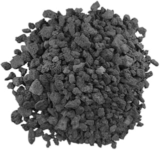 Medium Lava Rocks 10 Pounds by American Fire Glass- Volcanic Fire Pit Lava Rocks for Indoor Log Fireplace, BBQ, Grill, Gas, Aquariums- All-Natural Decorative Landscaping Black- Made in USA- 1/2