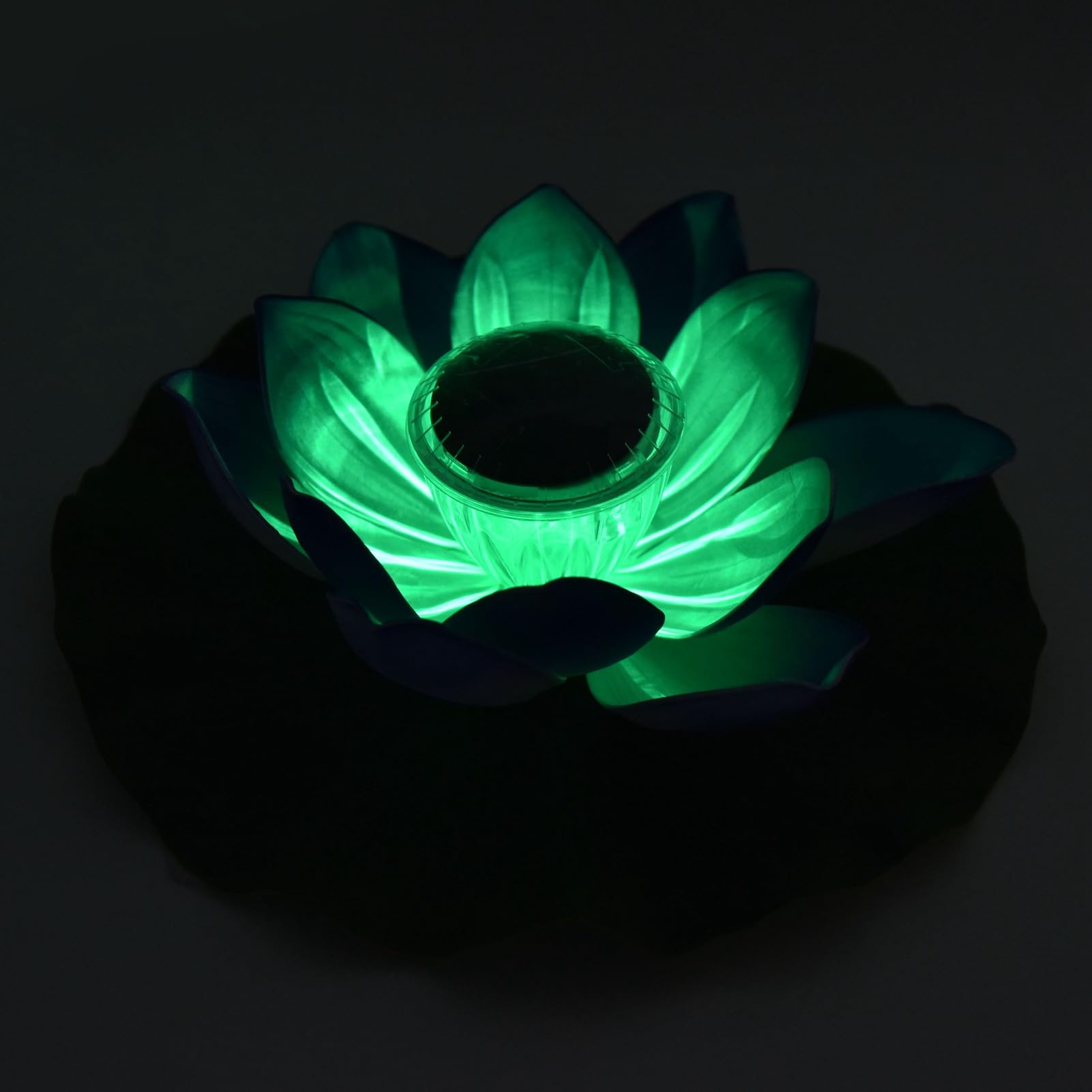 Luz solar de loto, luz de loto flotante alimentada por LED impermeable para decoración de jardín al aire libre