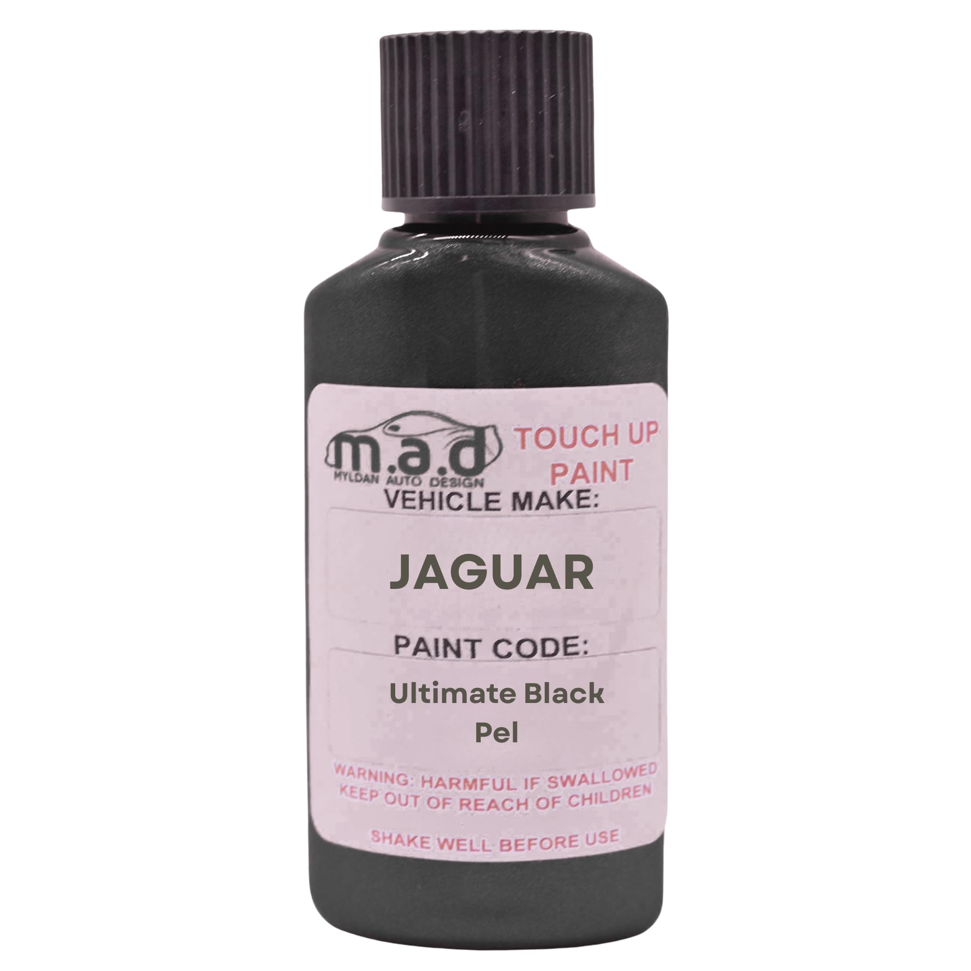 M.a.d Myldan Auto Design Black Car Touch Up Paint Compatible With Pel Xf Xk Xkr F-Type Xj F Pace - 20Ml Precision Scratch Repair Kit With Needle & Brush - Exact Colour Match (Paint + Primer + Lacquer)