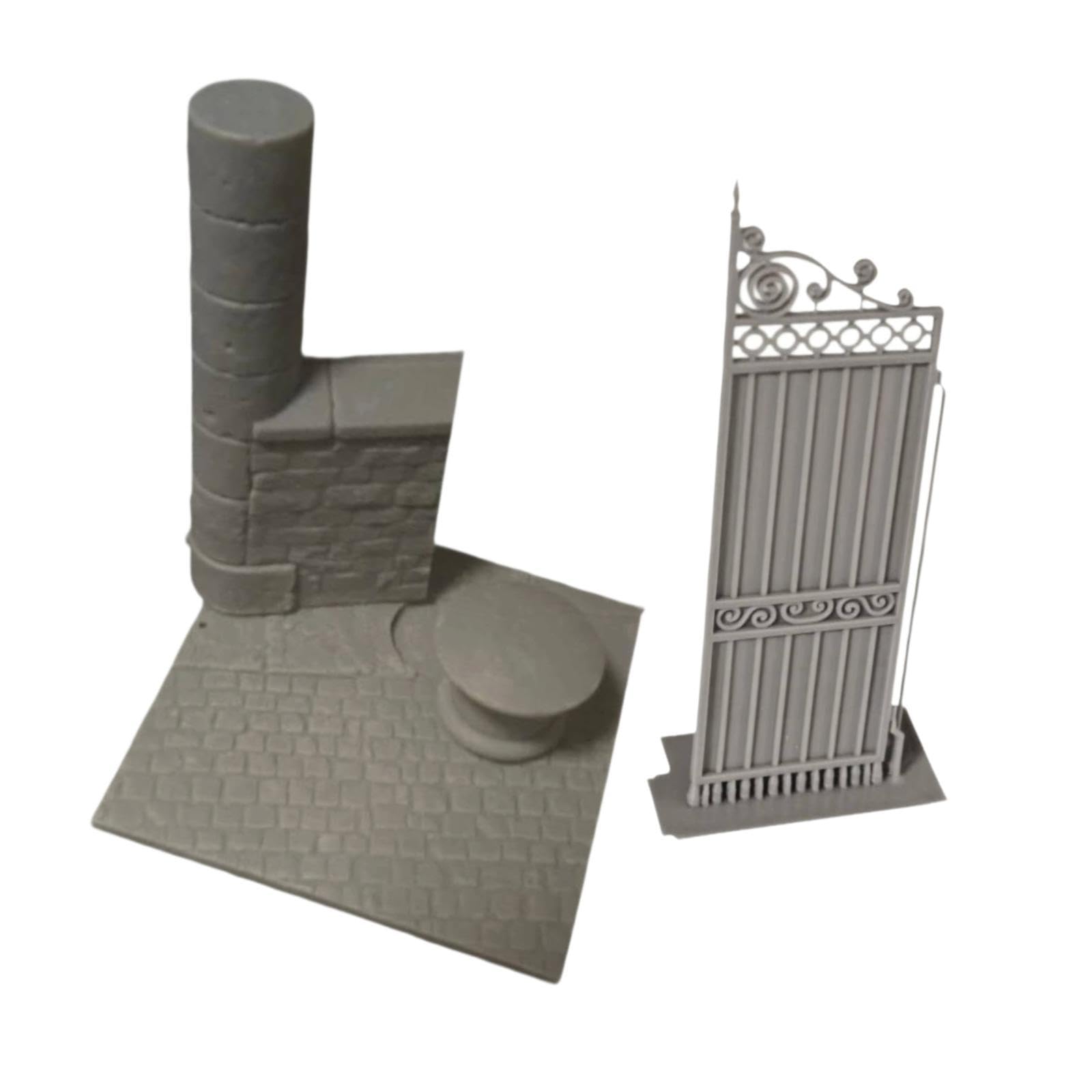 Modello di Cancello E Muro Fai-da-Te in 1/35 per Modellismo Edile, Scenari Fai-da-Te E Decorazione di Tavoli da Gioco con La Sabbia.