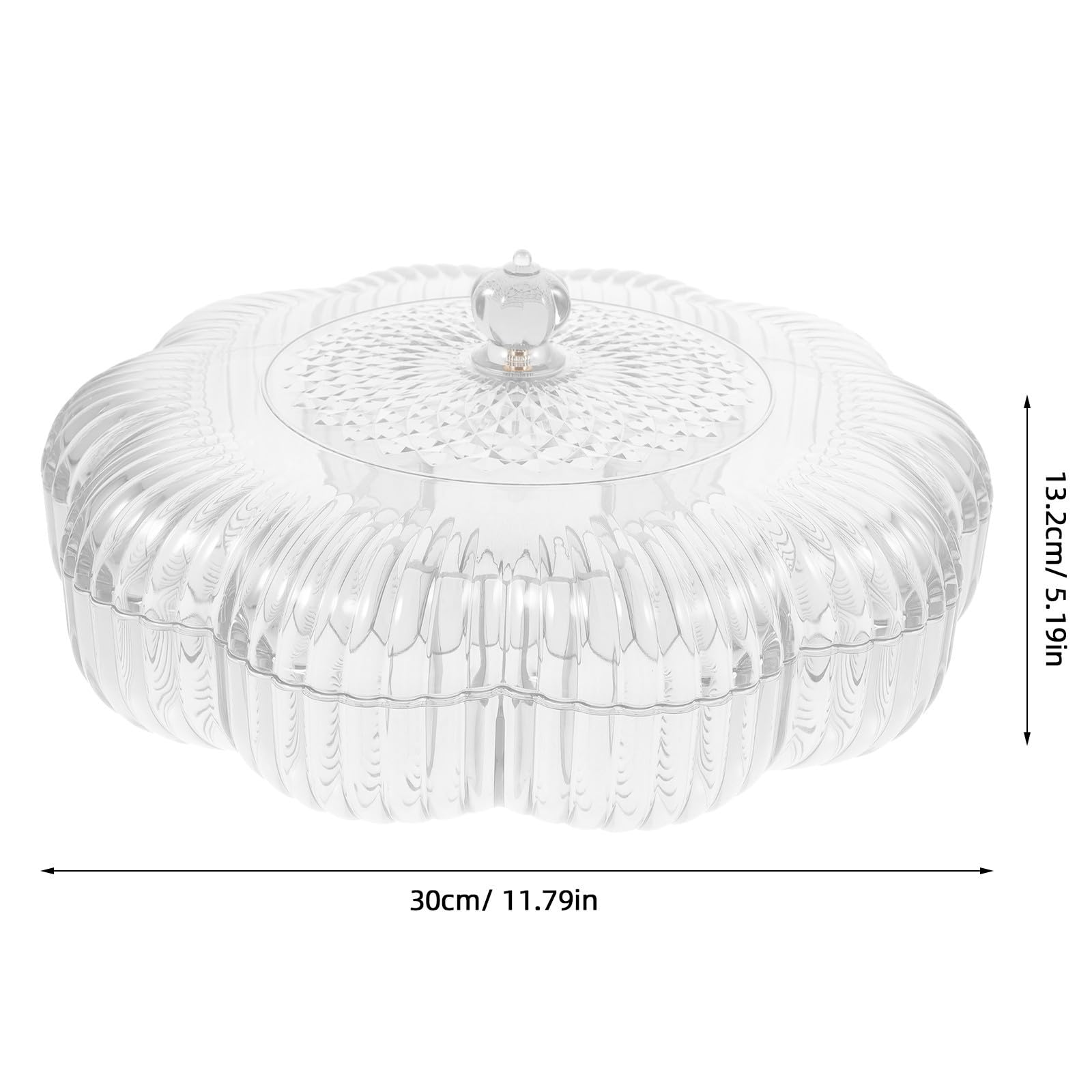 SOLUSTRE Bandeja Dividida para Servir Snacks con Compartimentos Reutilizable Floral para Fiestas y Almacenamiento de Frutas y Dulces Multifunción Hogar