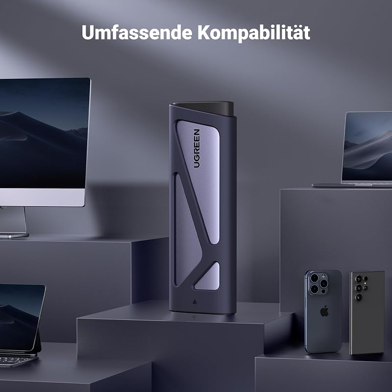 UGREEN M.2 SSD ház USB 3.2 Gen 2 NVMe és SATA támogatással