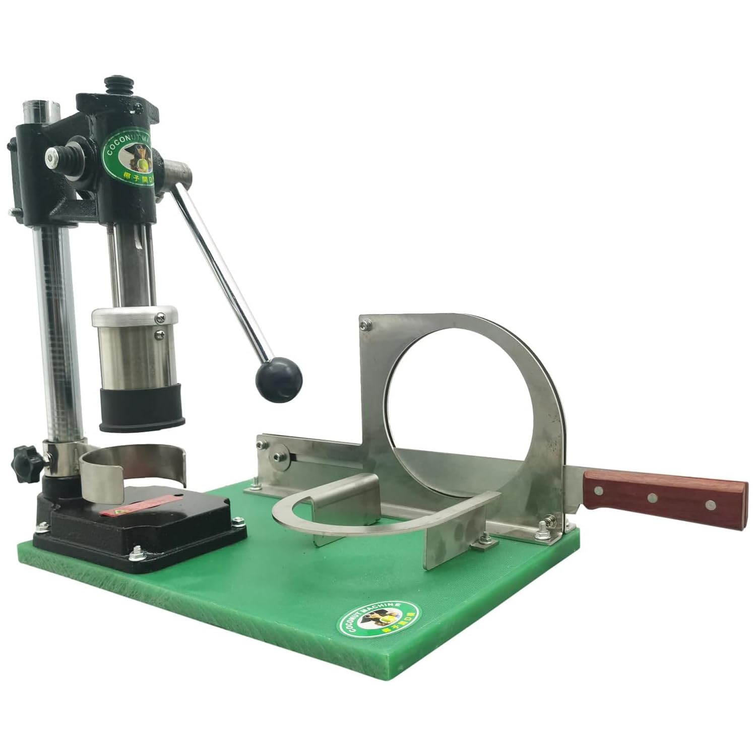 CelyToe Manual Coconut Cutter Tool, Multi Function Coconut Opener with Anti Slip Fixing Frame, Labor Saving Coconut Hole Puncher for Hotels Restaurants & Fresh Coconut Juice Drinks IT-MCP1