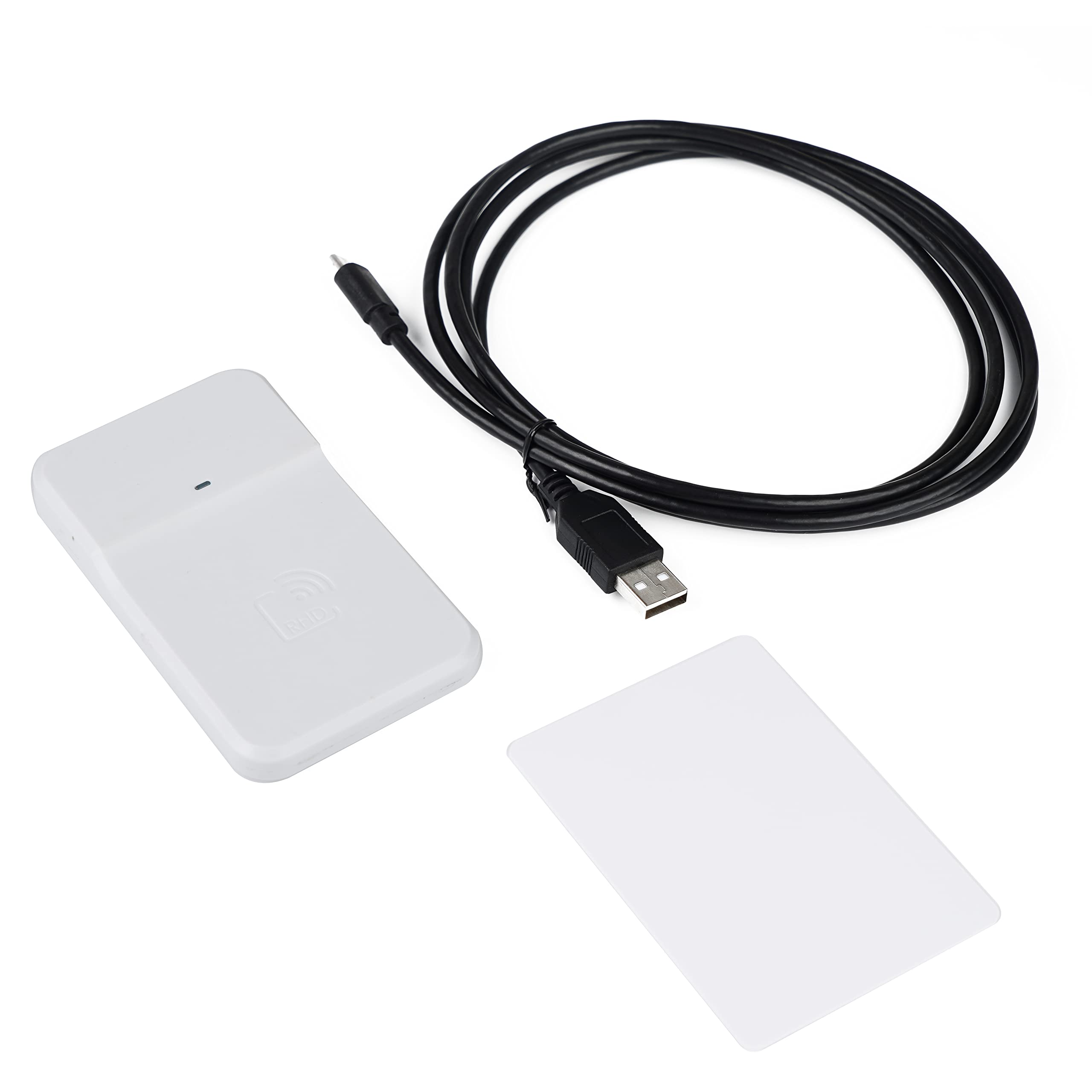 RRHFOEM07 13.56MHz ISO 14443A : MIFARE ABS Plastic Micro USB HF RFID Reader with Accessories