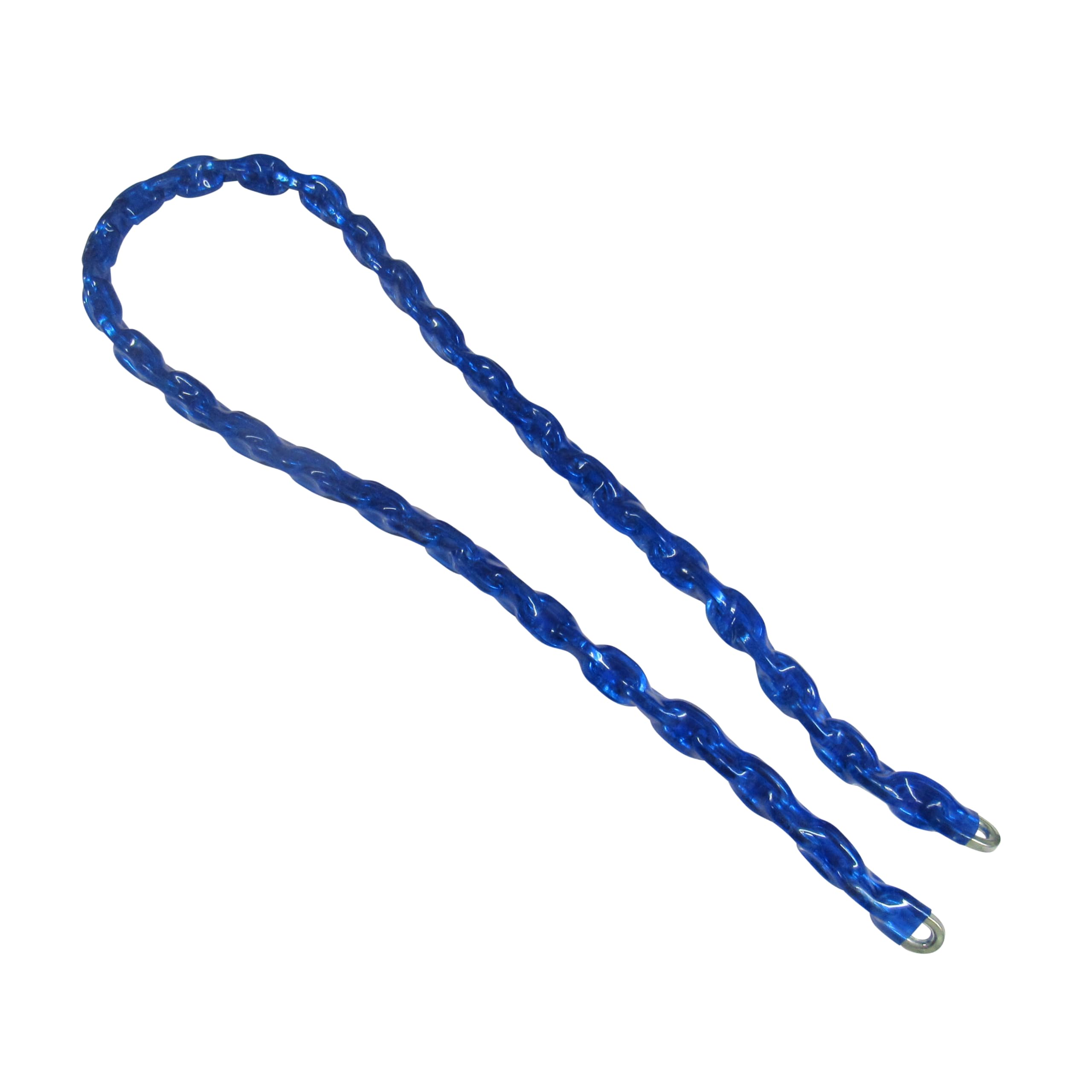 Strong Heavy Duty Security Chain (Hardened Steel Links Blue Plastic Coated Anti Theft) (10MM Diameter Chain Link, 1M Long Chain)