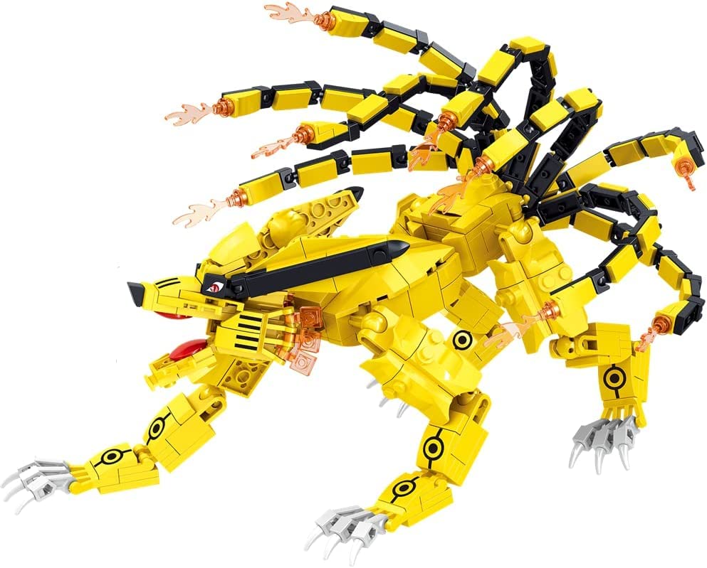 HJLIKE Action Figures Building Block Nine-Tailed Fox Anime Battle Character Figures Toys Models Sets, Room Decoration Suitable for Birthday Gifts Fans Collectible (429 PCS)