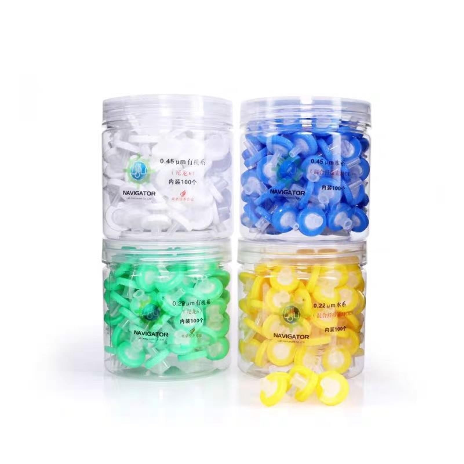 100 Stück/Lot Lab 33 mm Einweg-Köderschlingenfilter MCE/Nylon/PES/PVDF Spritzenfilter 0,22/0,45um Millipore Membran (33 mm 0,22 um PVDF)