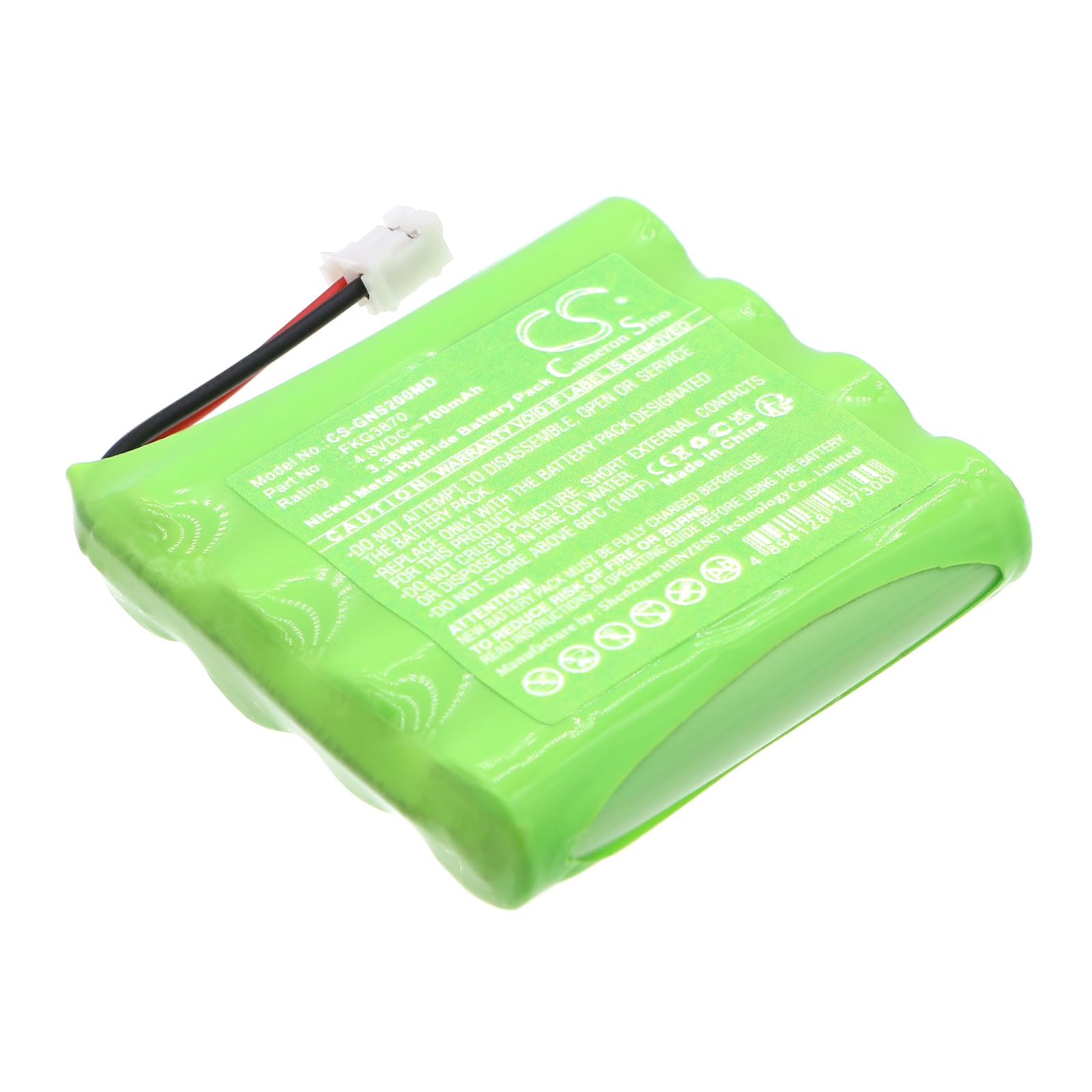 TECHTEK Batteria 700mAh compatibile z Globus A3R, Duo Tens, Elite SII, Genesy S2