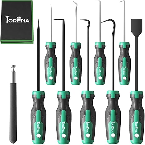 Amazon Torena オイルシールリムーバー シールはがし パッキン交換 ホース外し ピックツール オイルシール 精密フックセット ピック Oリング 10種セット 収納ケース付き ジョイントリングリムーバー ガスケットピック 工具セット 道具セット Amazon Torena オイルシールリムーバー シールはがし パッキン交換 ホース外し ピックツール オイルシール 精密フックセット ピック Oリング 10種セット 収納ケース付き ジョイントリングリムーバー ガスケットピック 工具セット 道具セット