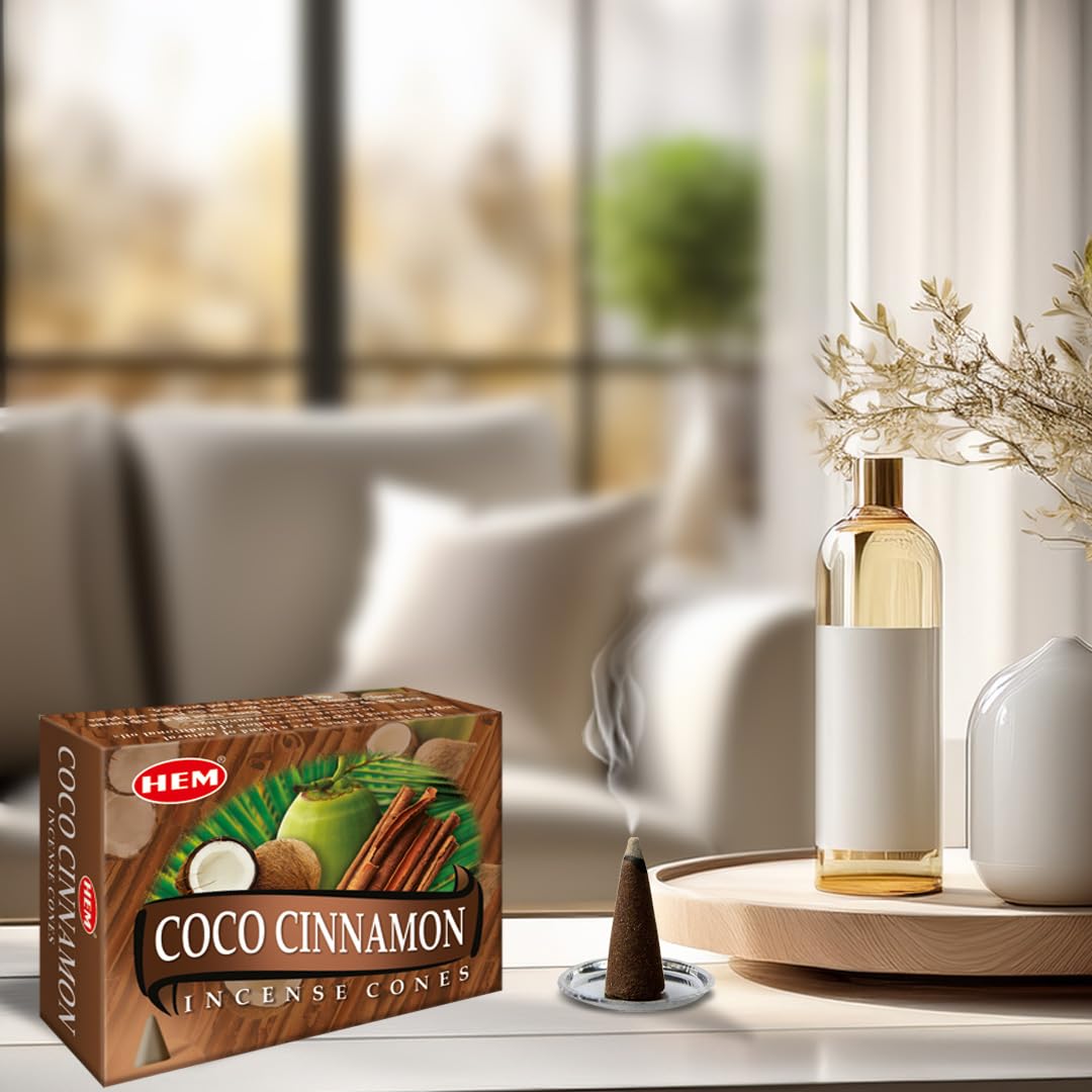 Amazon.com: Hem Coco Cinnamon Incense Cones – Case of 12 Boxes (10