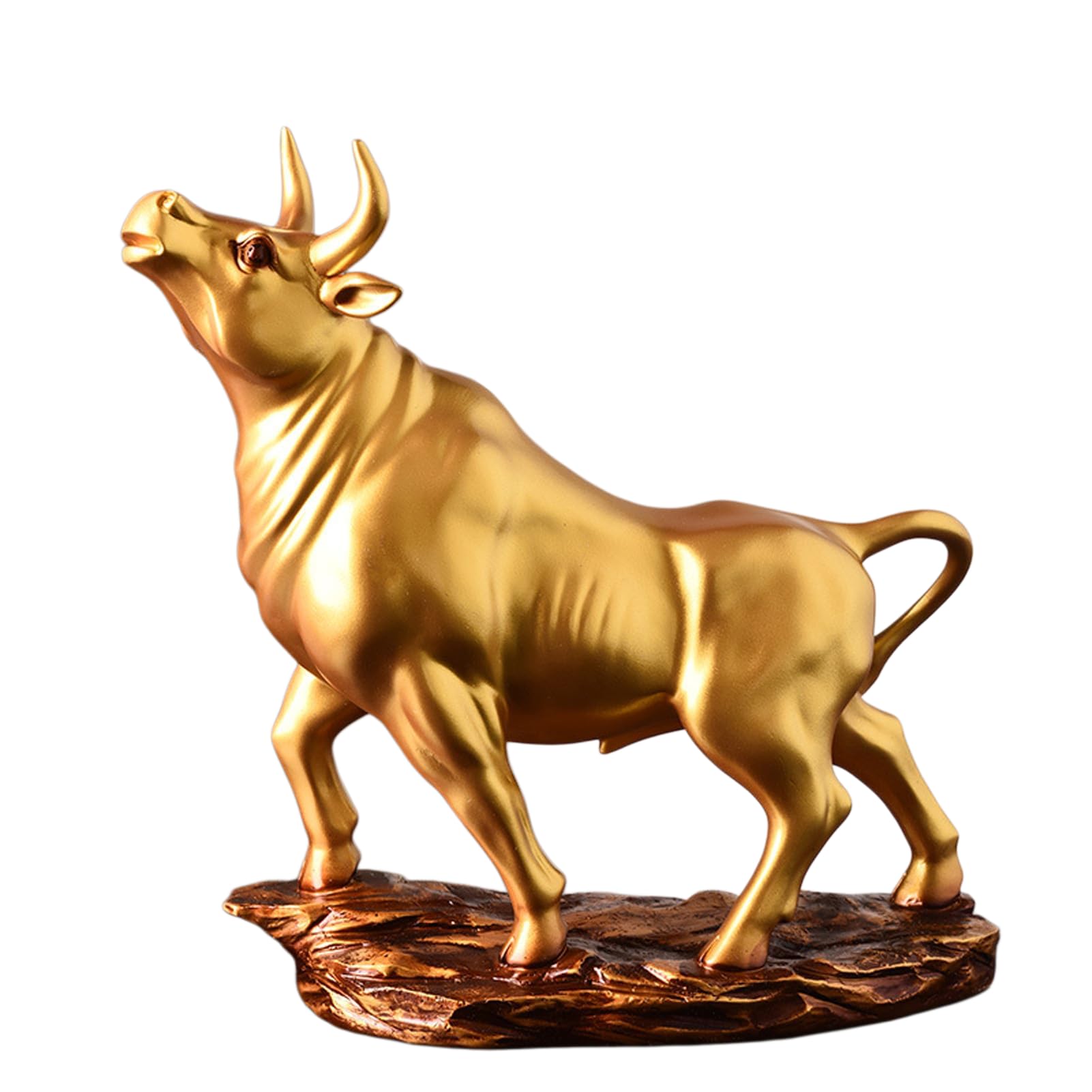 YXCQHZM Bull Decoration - Animal Bull Statue - Represent Career and Wealth, Modern Decorations for Interiors, Living Room, Office (gold)
