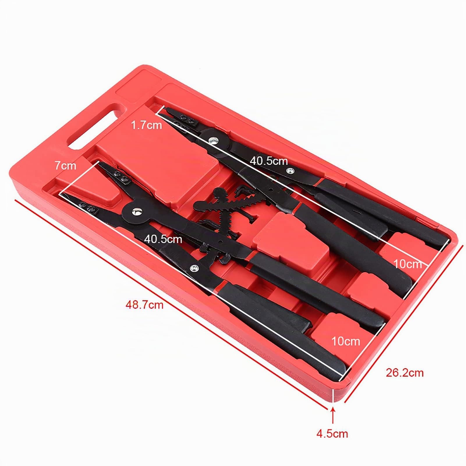 Sicherungsringzange, 16-Zoll-Innen- / Außen-Sicherungsringzange Sprengringzange mit Präzisions-Pick-and-Hook-Set für Ringentferner, Halten und Entfernen von Schläuchen, Dichtungen +