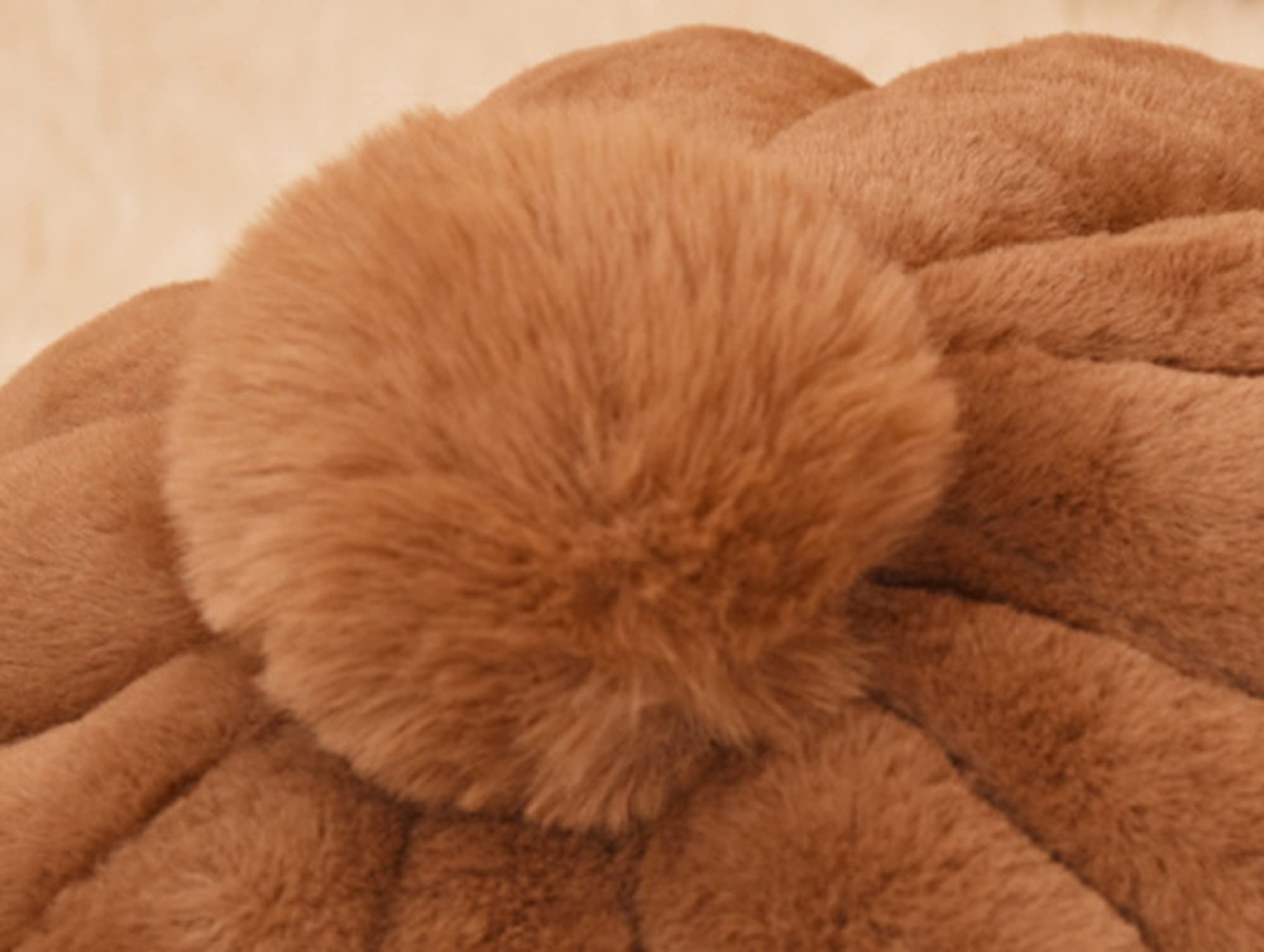 Katzenhöhlenbett Donut-Form – Flauschiges Plüschbett Für Katzen & Kleine Hunde, Wasserdicht, 65 Cm Rosa