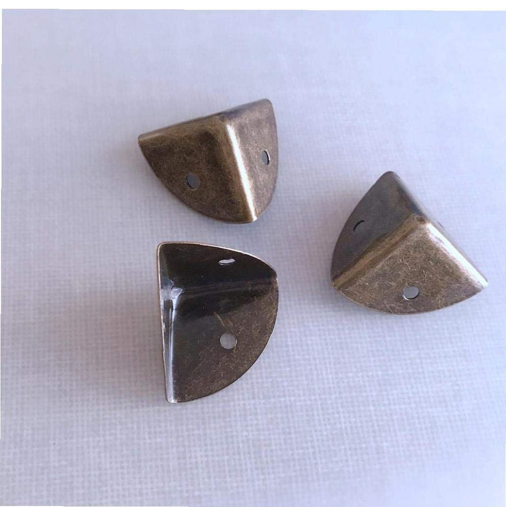 KOA 4 Pièces En Laiton Antique Coffre À Bijoux Boîte En Bois Pieds