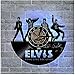 TeenieArt Elvis Presley 002 Records Pendules Vinyl Horloge 3D Décoration Style Familles Chambre Salon Restaurant - Télécommande LED 16 Boutons