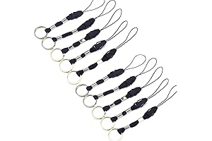 Finger Ring Holder Lanyard for ID Badges, Keys, USB Drive, Easy to Open Clip