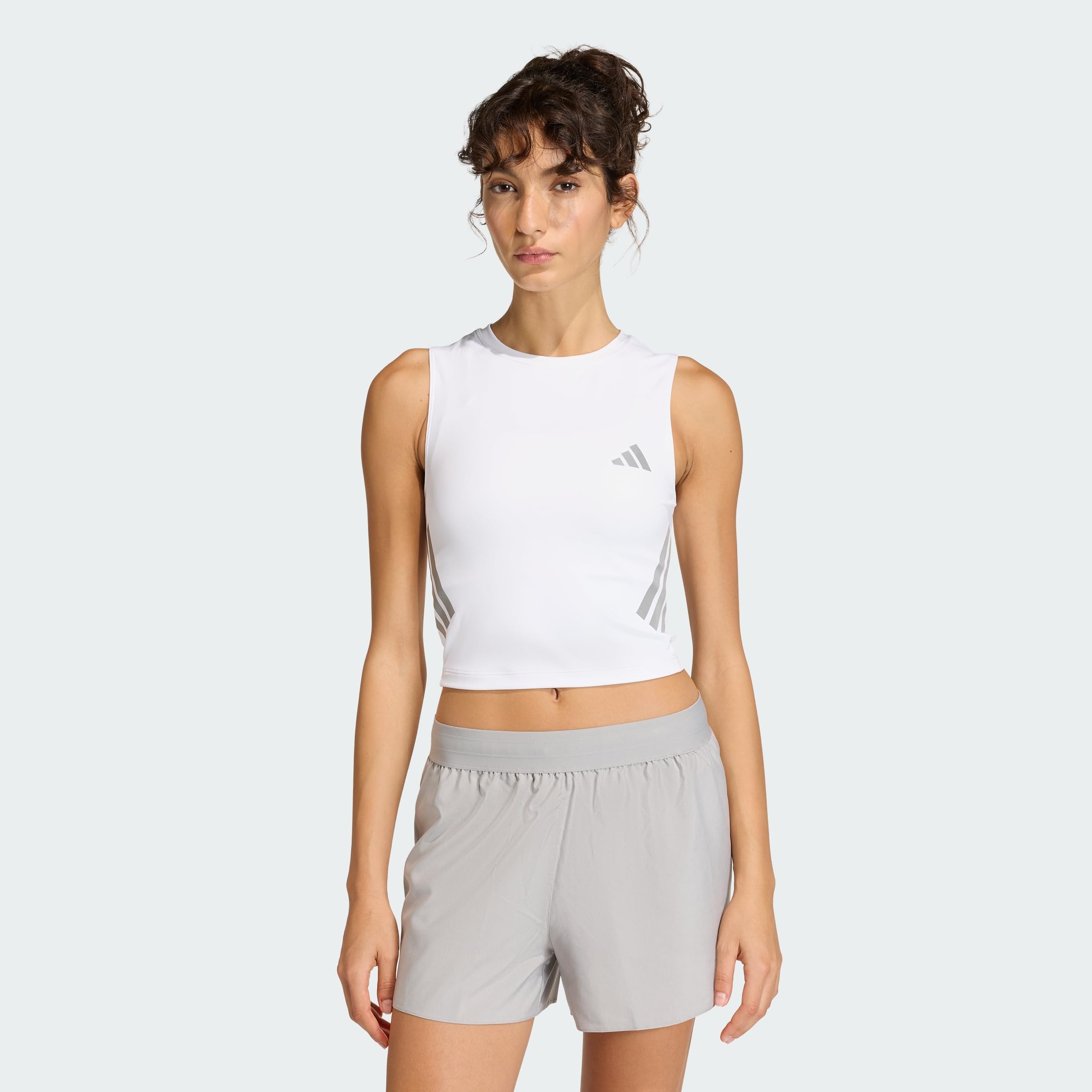 adidas Femme Adi365 Running Climacool Iconic Crop Tank Shirt, Magic Lilac, S