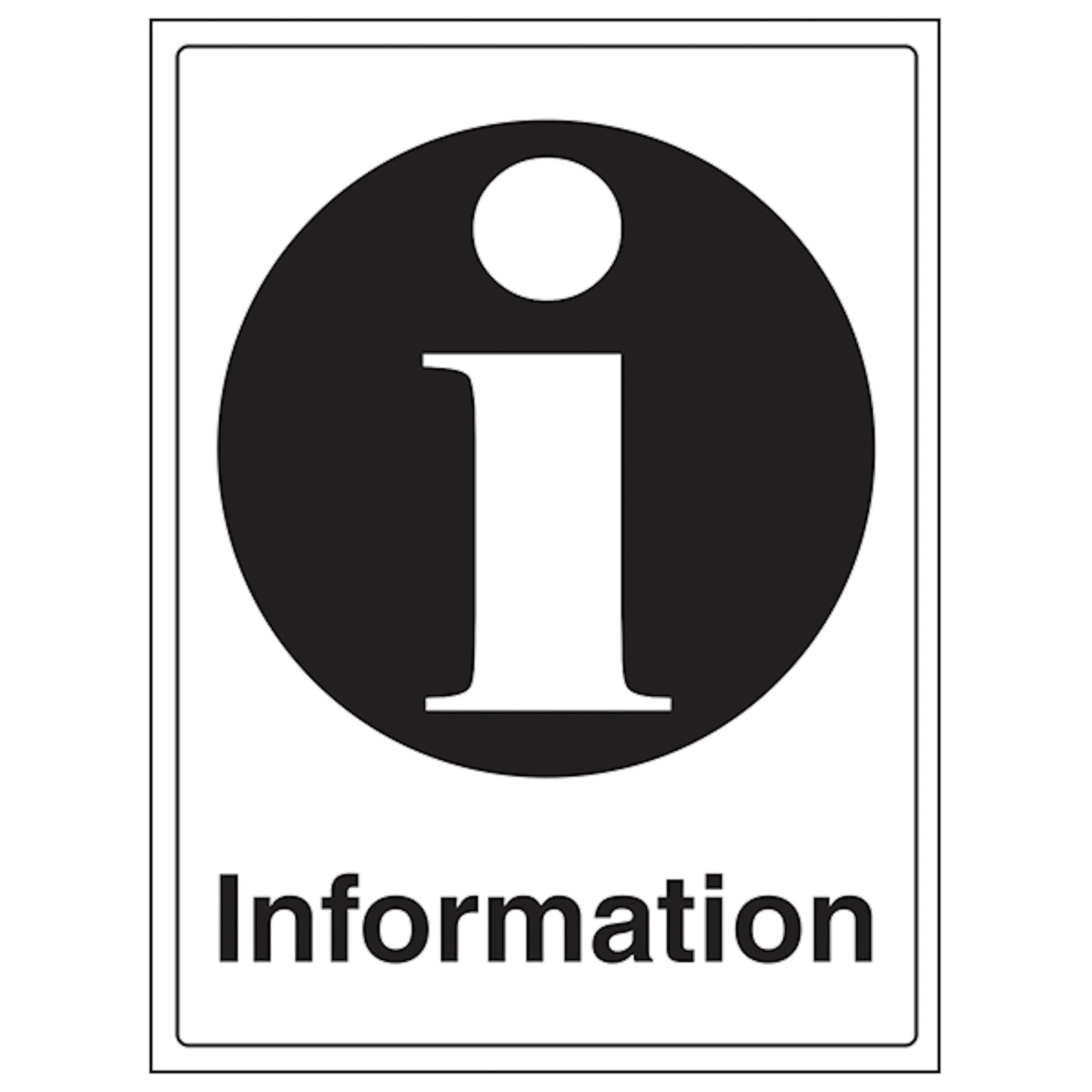 V Safety Information - Portrait 300 x 400 mm - Glow In The Dark 1mm Rigid Plastic Safety Sign