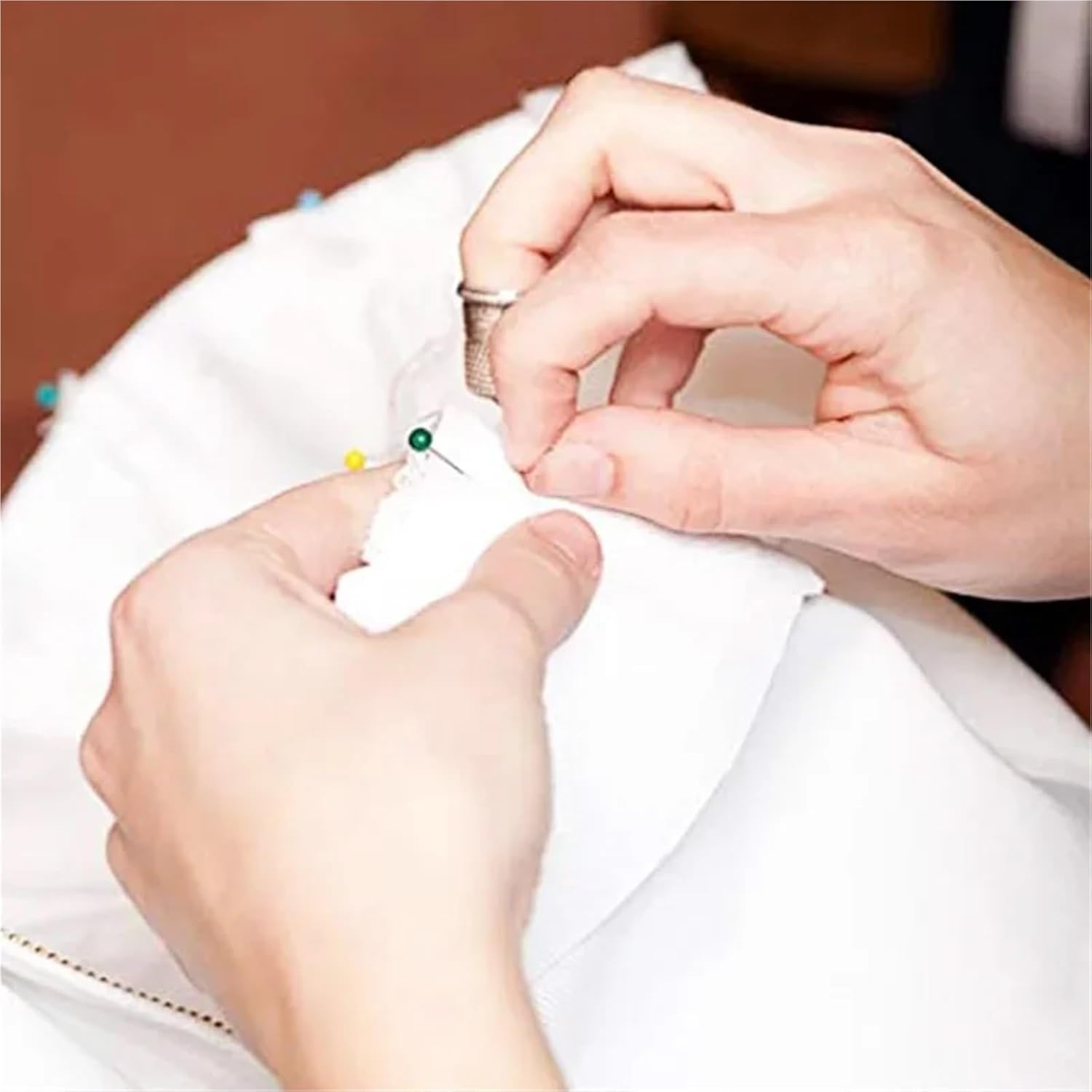 Round Head Sewing Pins 2880pcs 480Pcs/box Straight Pins Head pins Colorful White Round Pearl Dressmaking Quilting for Crafts(White)