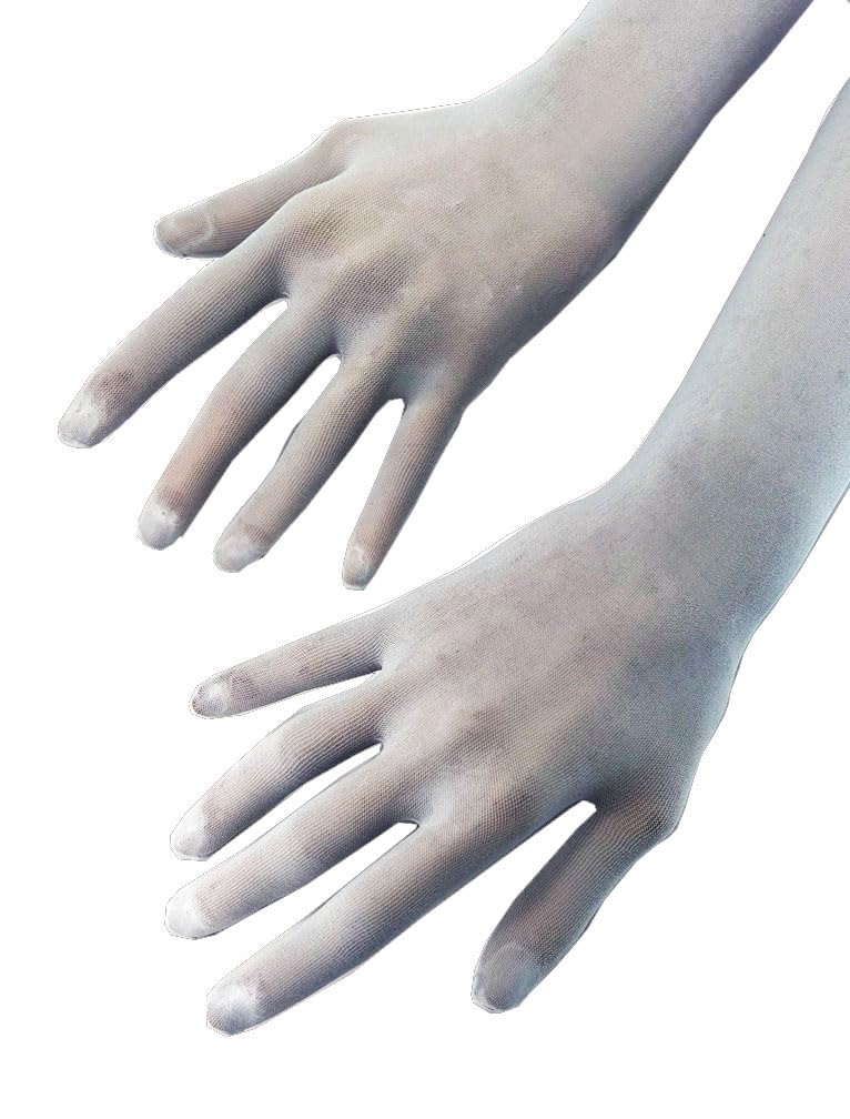 Unicorns Poop Glitter Nude Illusion Second Skin Sheer Seamless Gloves
