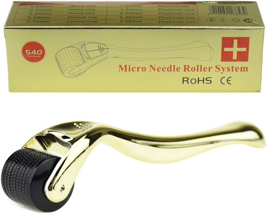 TBPHP Micro Needle Roller 0.25mm 540needles to combat wrinkles, hyperpigmentation, scars and strech marks, acne and hair loss