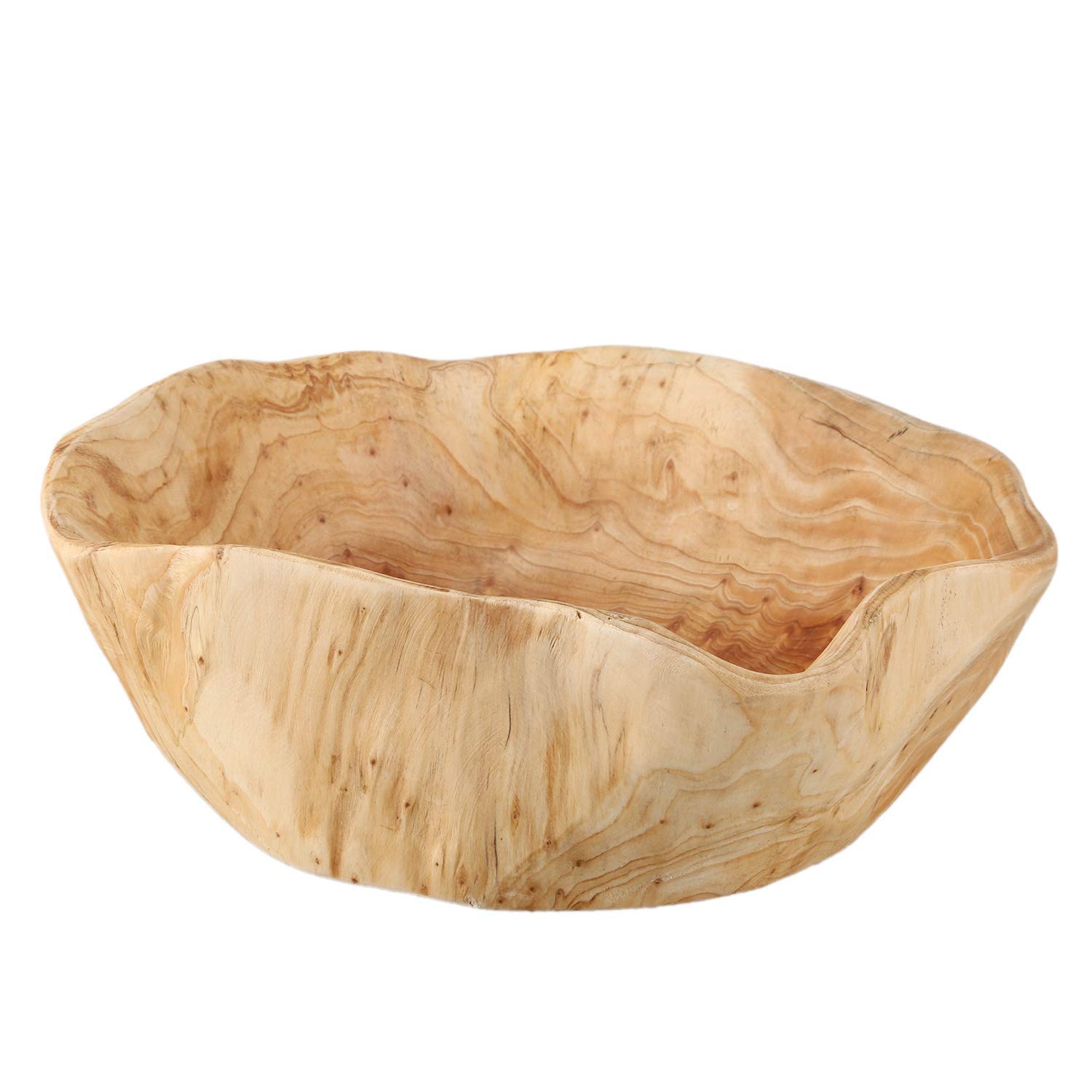 CTRLZS Household Fruit Bowl Wooden Candy Dish Fruit Plate Wood Carving Root Fruit Plate Wood 25-29 cm