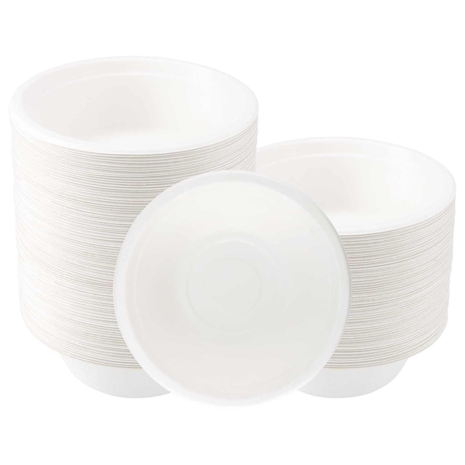 PINGEUI 100 ciotole usa e getta da 350 ml in cartone bianco per feste barbecue picnic