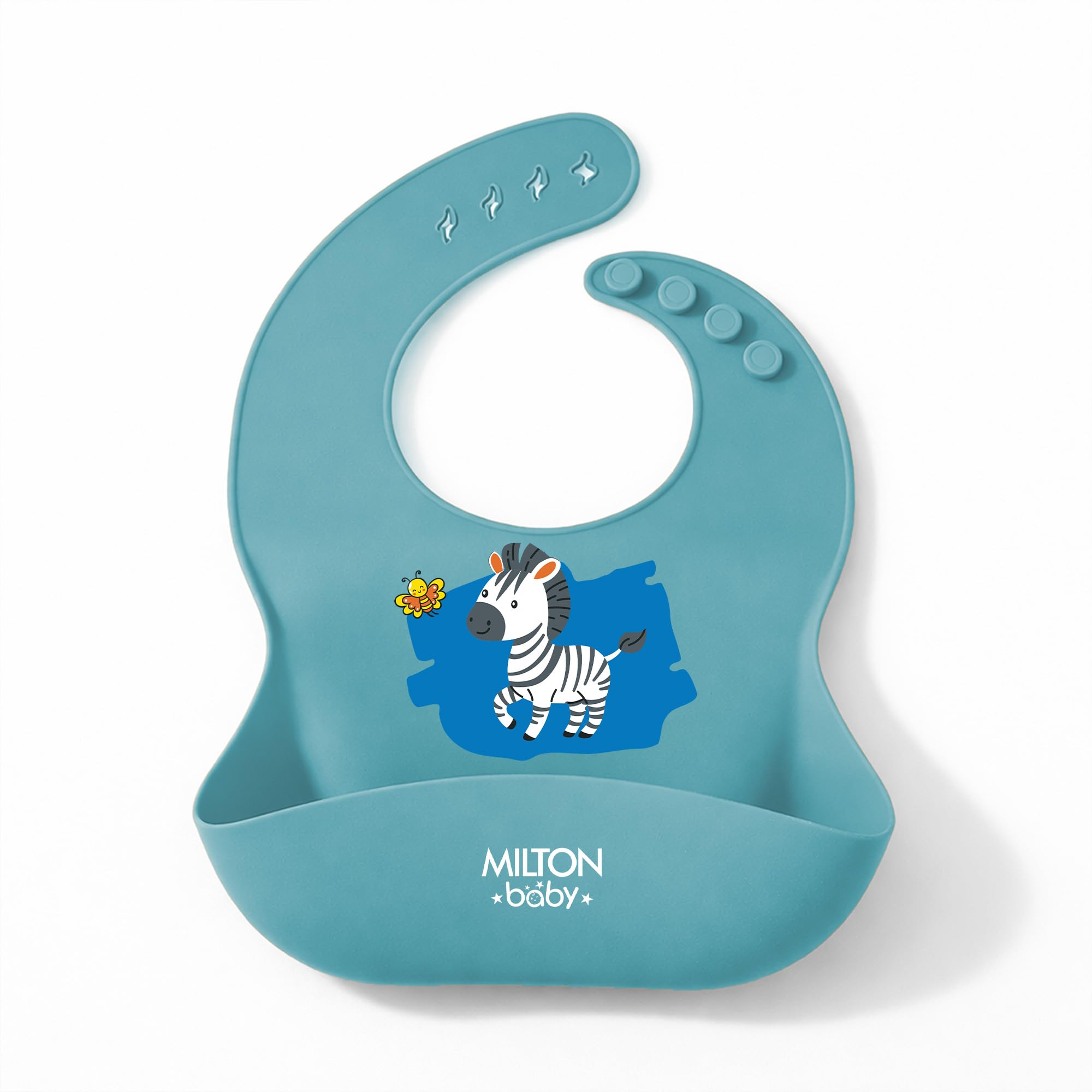 Silicone Bib I Spill Resistant Apron I Water Proof I Easy To Clean I Deep Food Catcher I Adjustable For Growing Babies I Soft Comfortable Material, No Mess Feeding-image-1