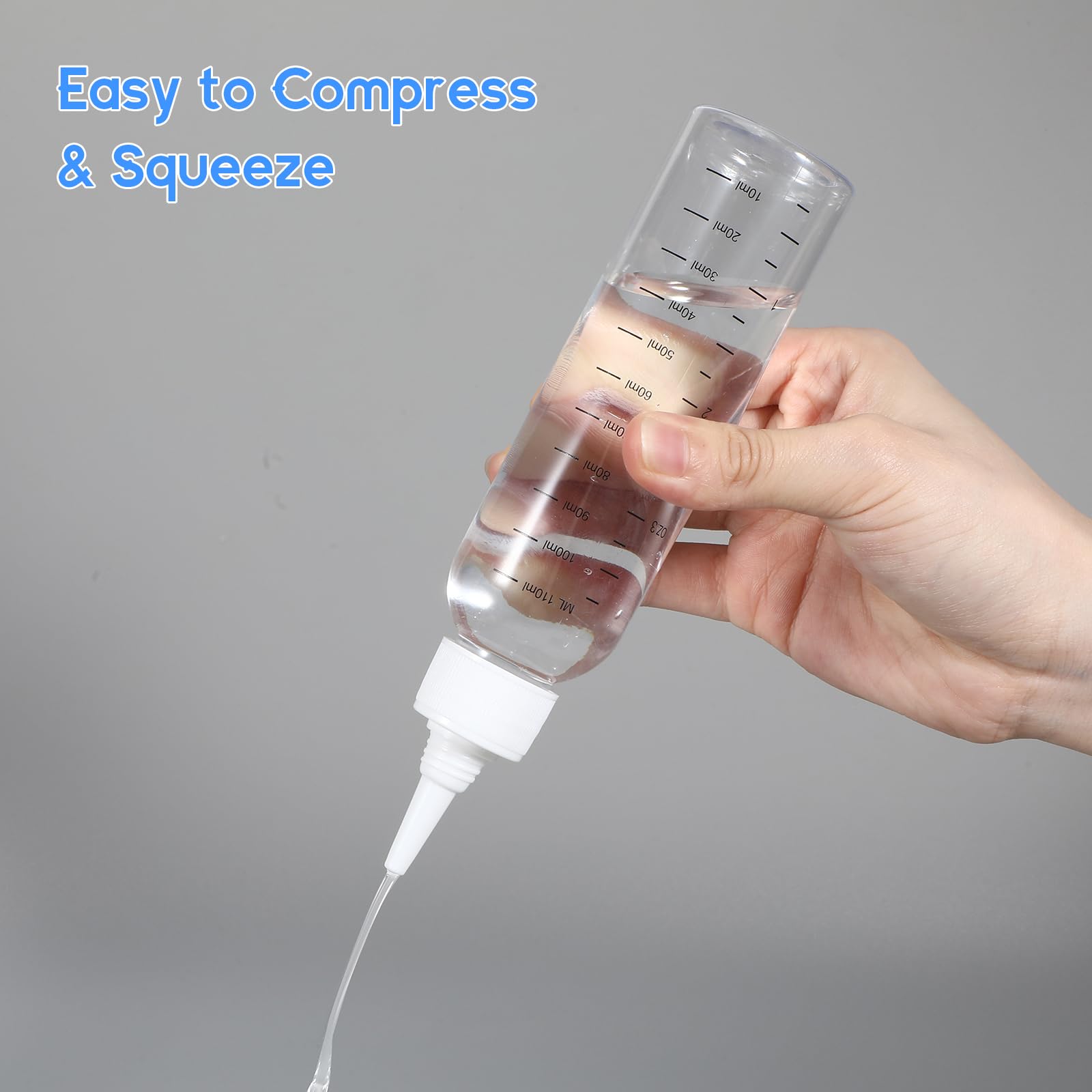 4 sztuki buteleczka aplikatora do włosów, squeezie z aplikatorem do olejku do włosów, 110 ml & 50 ml buteleczka aplikatora z skalą, aplikator do olejku do włosów do farbowania skóry głowy i